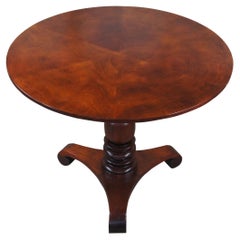 Baker Furniture Milling Road Empire Mahogany Round Pedestal Center Accent Table 