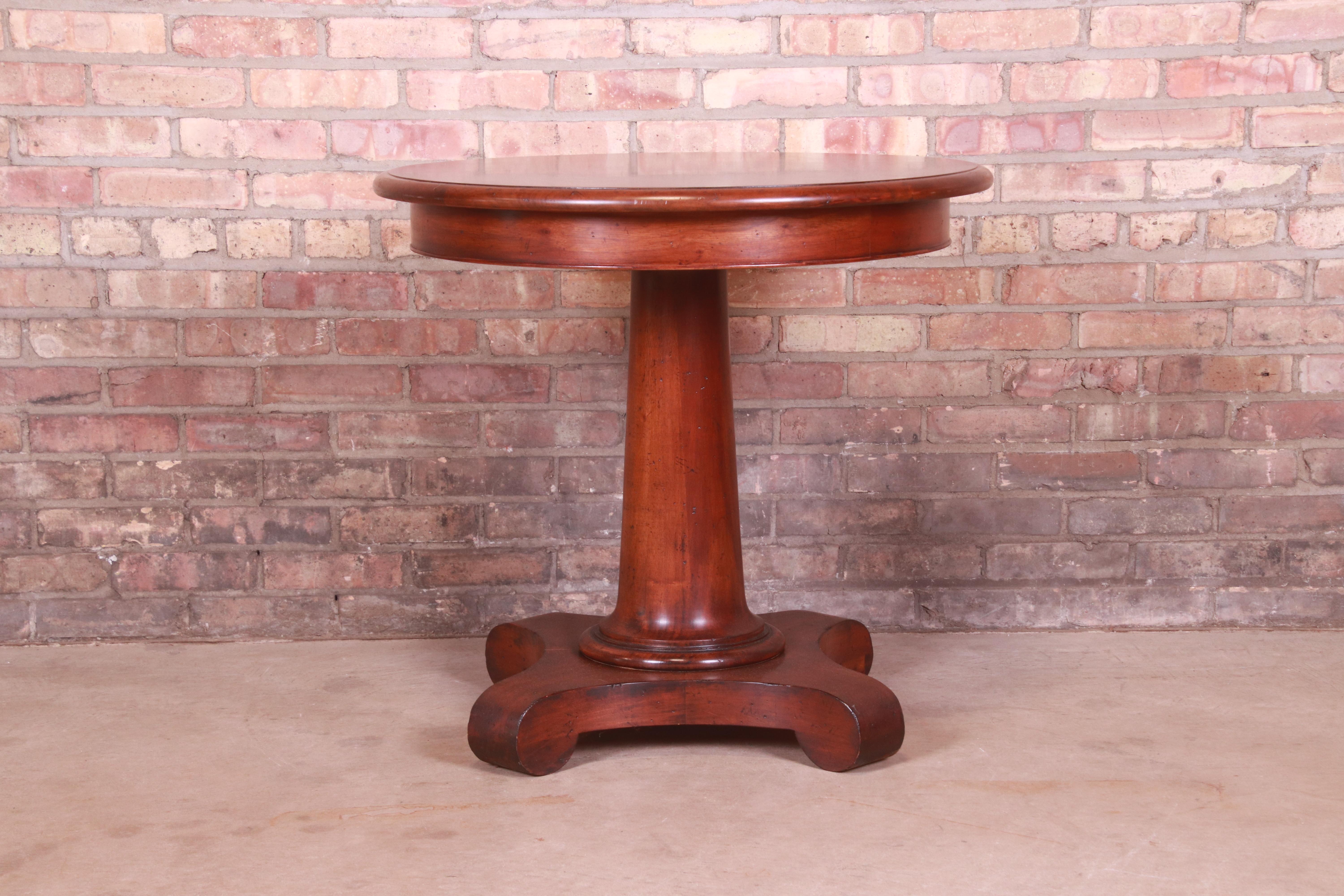 Baker Furniture Milling Road French Empire Mahogany Tea Table 7