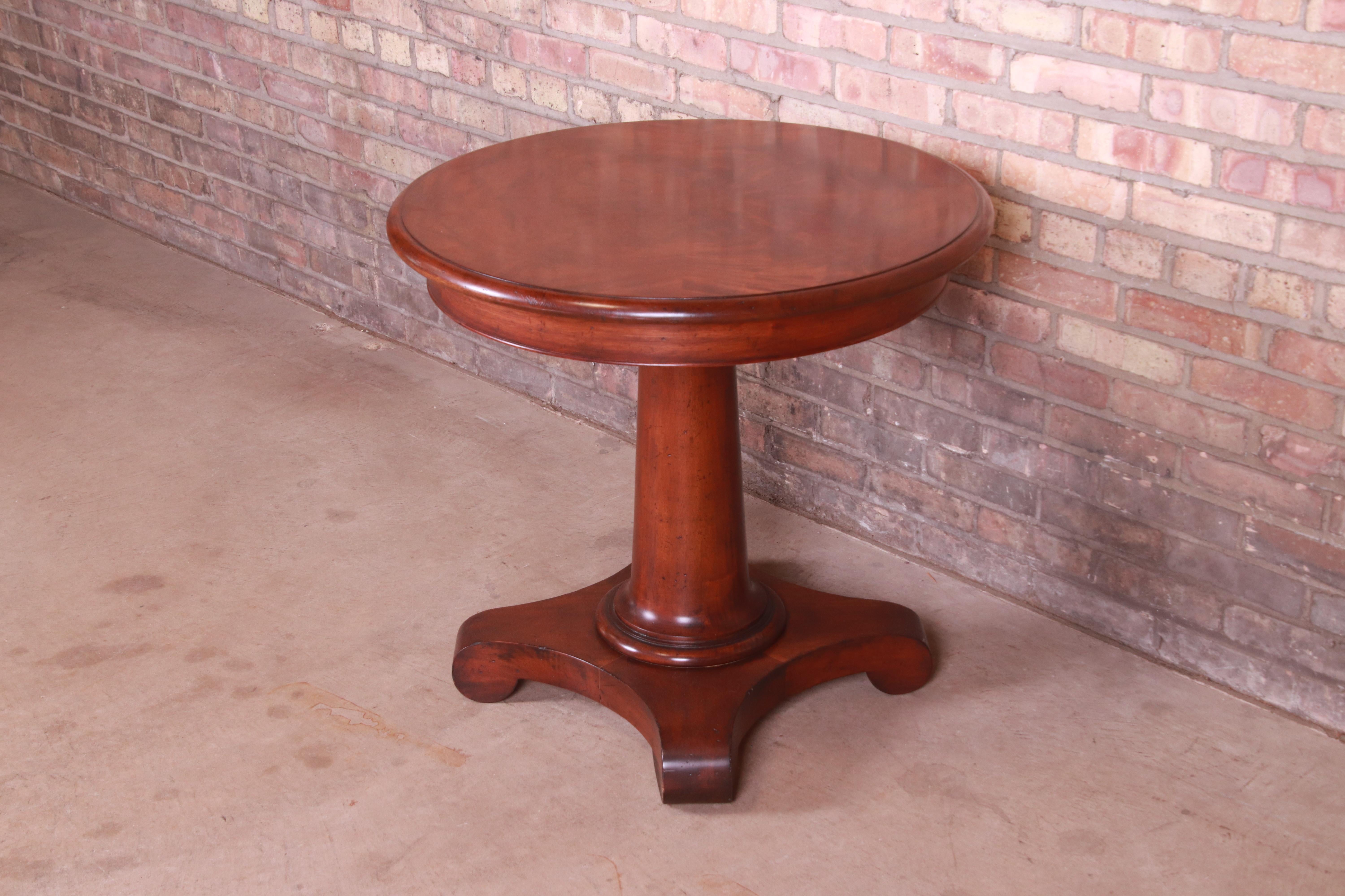 20th Century Baker Furniture Milling Road French Empire Mahogany Tea Table