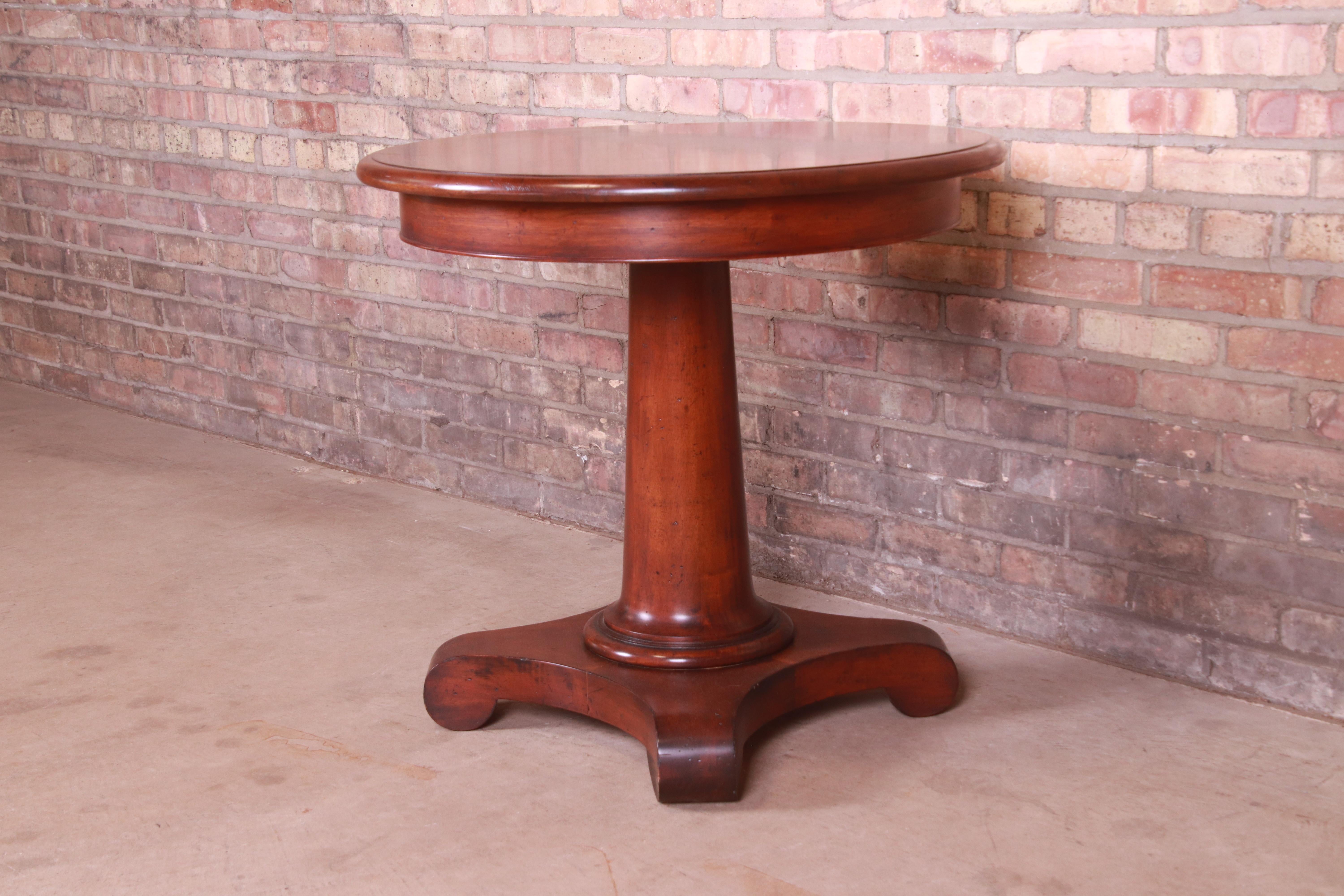 Baker Furniture Milling Road French Empire Mahogany Tea Table 1