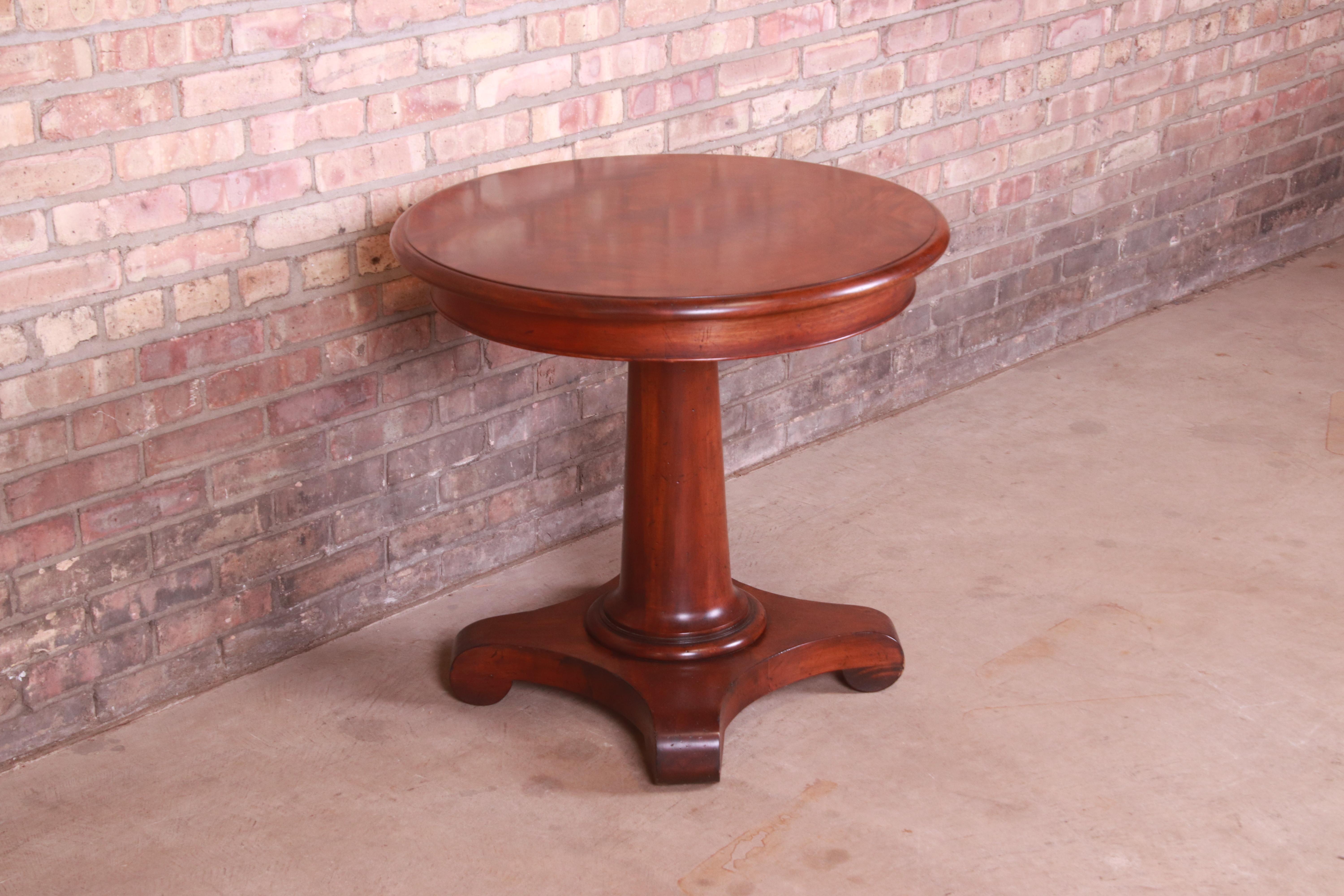 Baker Furniture Milling Road French Empire Mahogany Tea Table 2