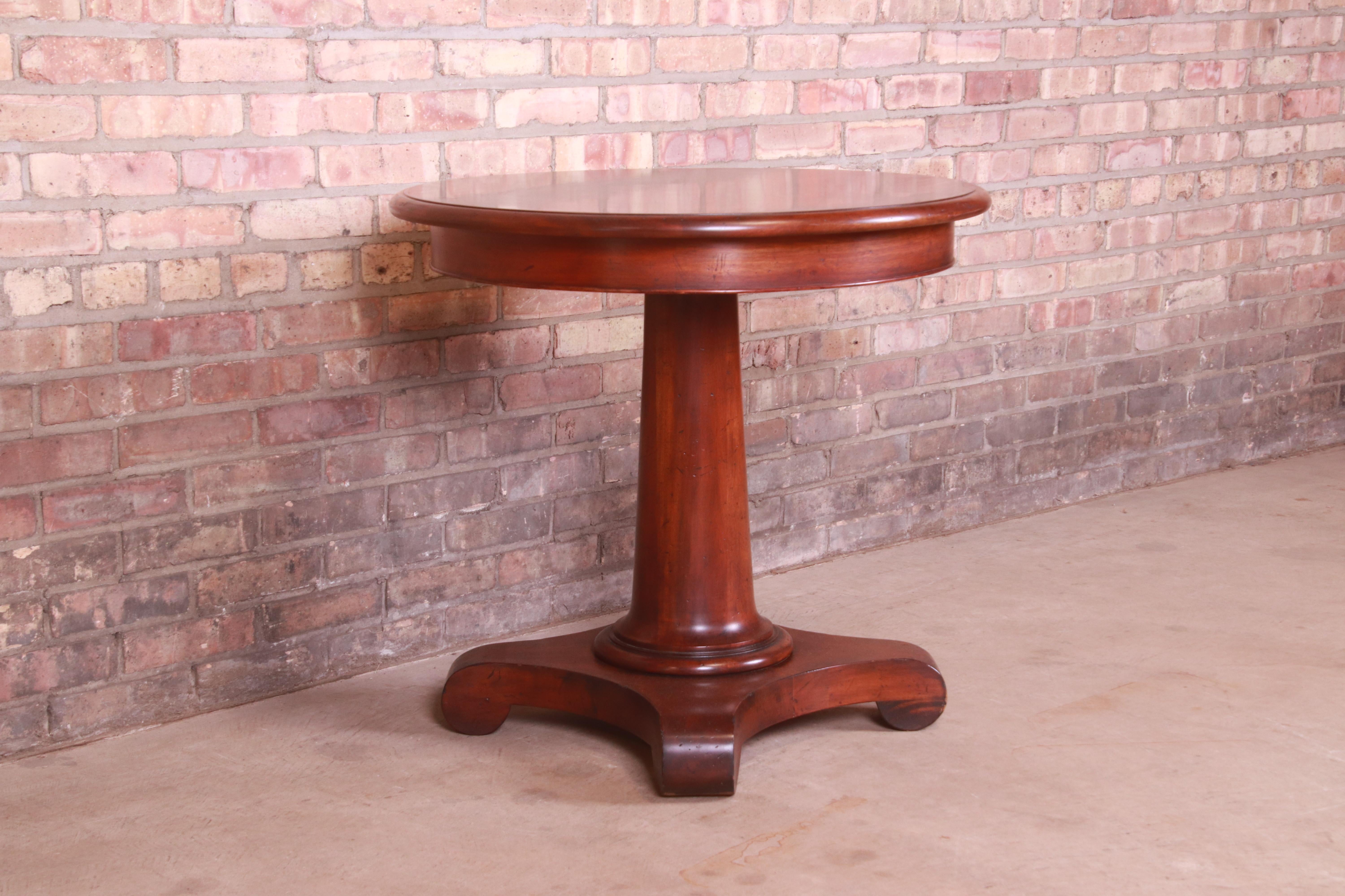 Baker Furniture Milling Road French Empire Mahogany Tea Table 3