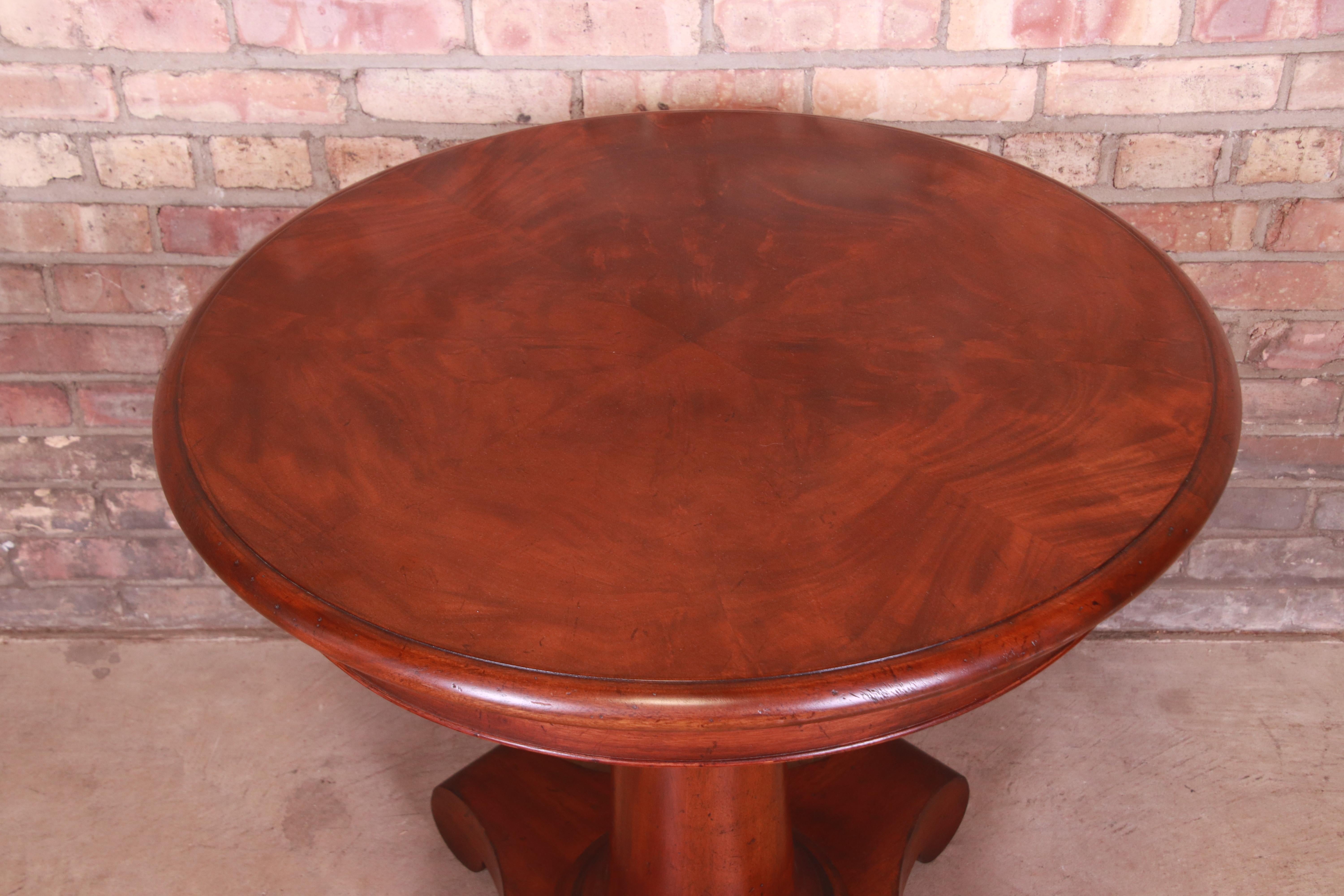 Baker Furniture Milling Road French Empire Mahogany Tea Table 4