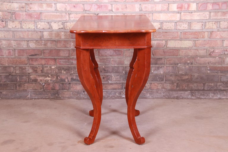 Baker Furniture Milling Road French Provincial Cherry Wood Tea Table at