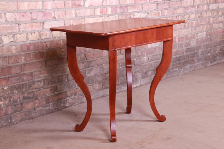 Baker Furniture Milling Road French Provincial Cherry Wood Tea Table at