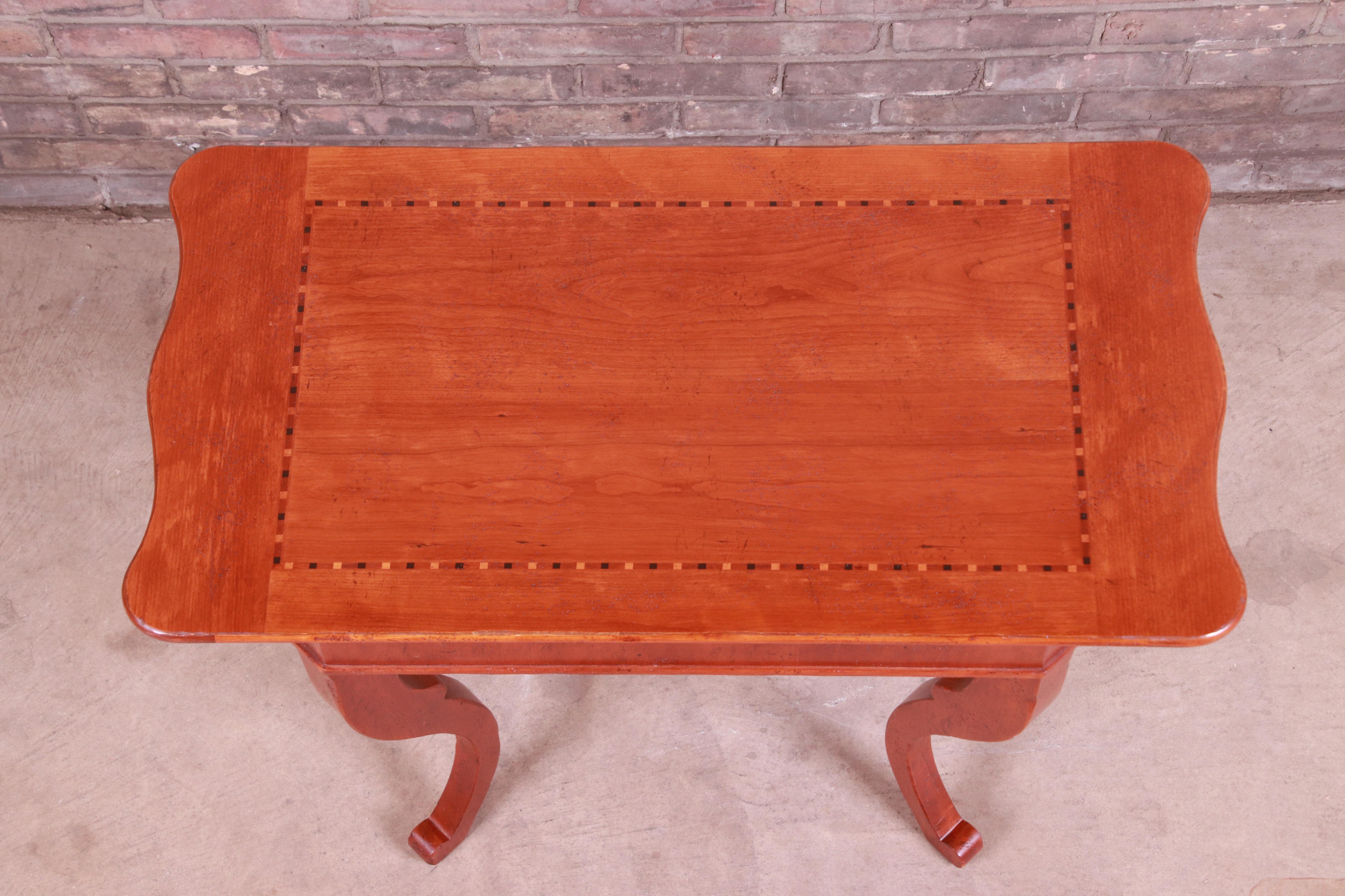 Baker Furniture Milling Road French Provincial Cherry Wood Tea Table 2