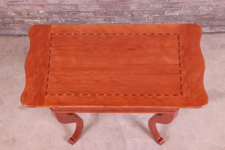 Baker Furniture Milling Road French Provincial Cherry Wood Tea Table at