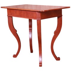 Retro Baker Furniture Milling Road French Provincial Cherry Wood Tea Table