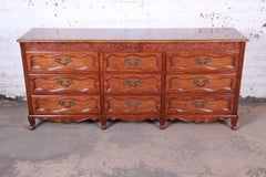 Baker Furniture Milling Road French Provincial Louis XV Cherry Triple Dresser