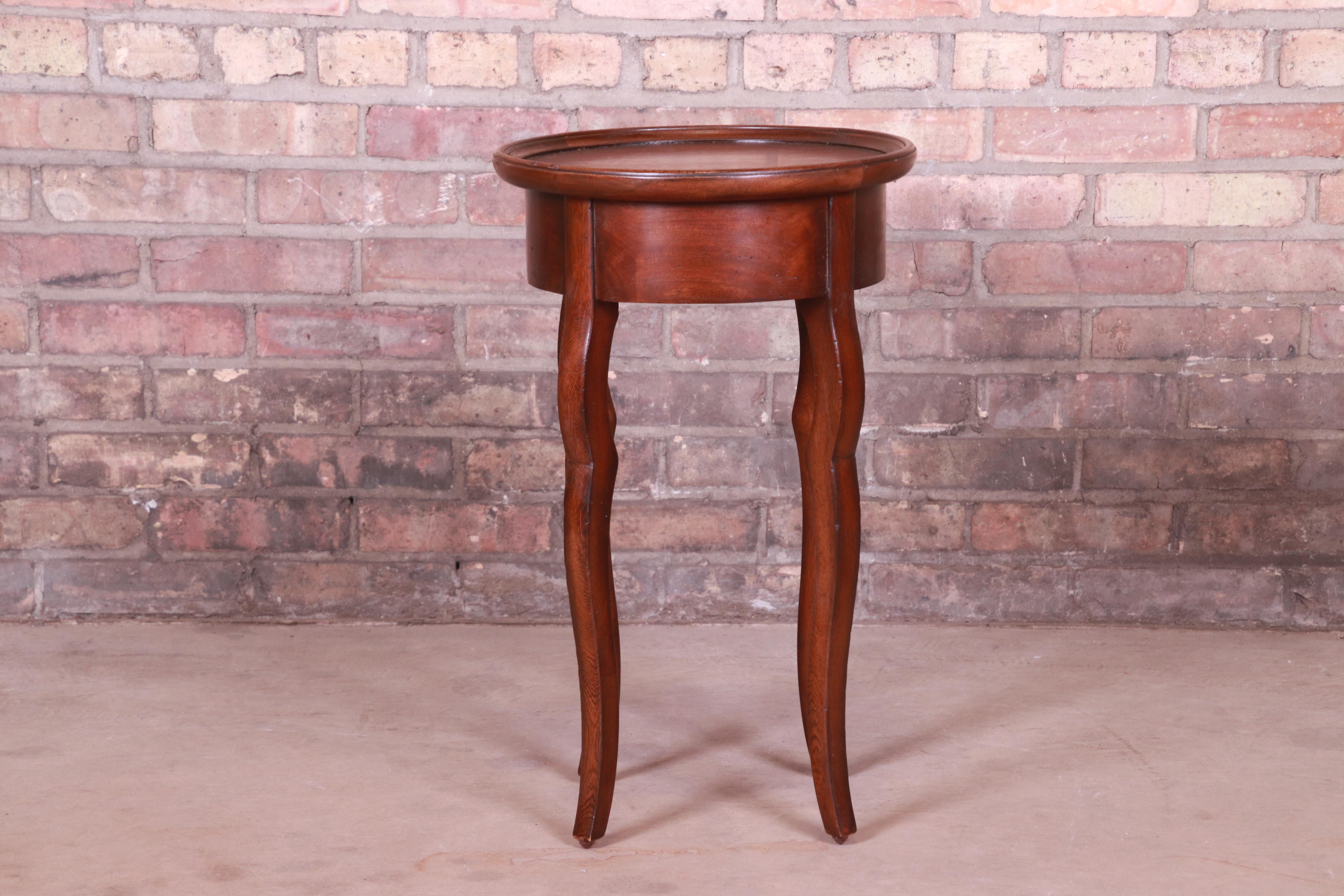 20th Century Baker Furniture Milling Road French Provincial Mahogany Side Table