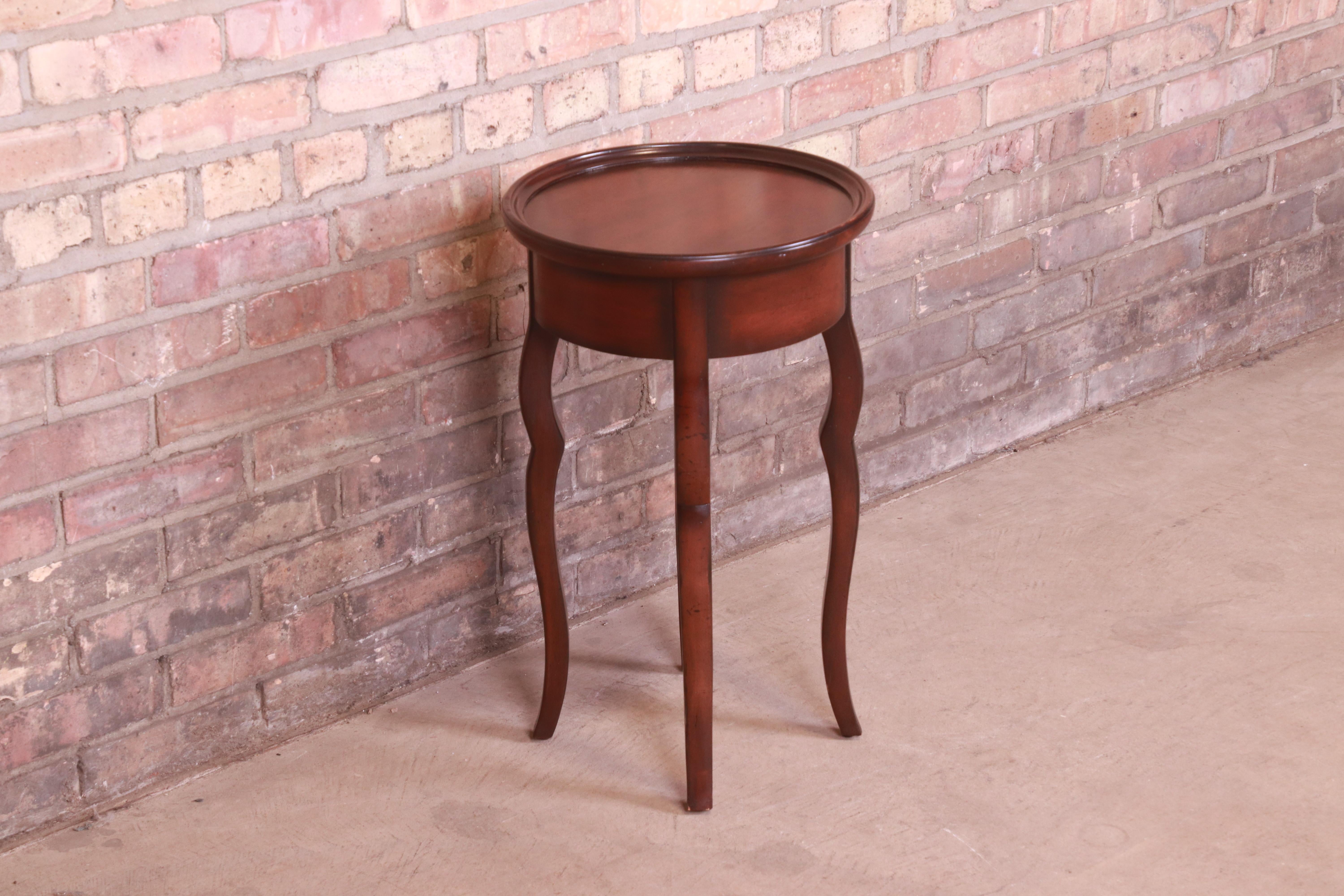 20th Century Baker Furniture Milling Road French Provincial Mahogany Side Table