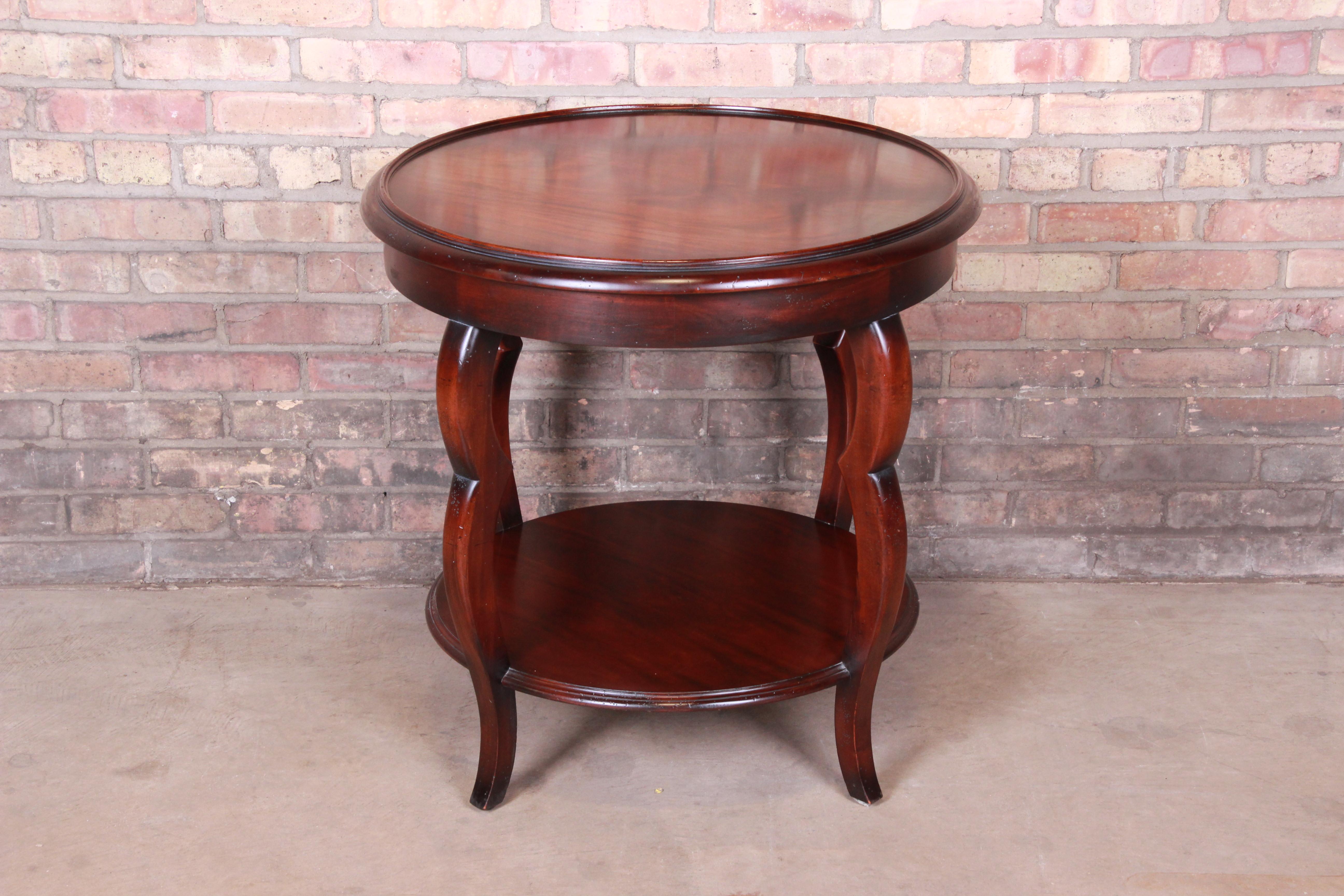 American Baker Furniture Milling Road French Provincial Mahogany Tea Table