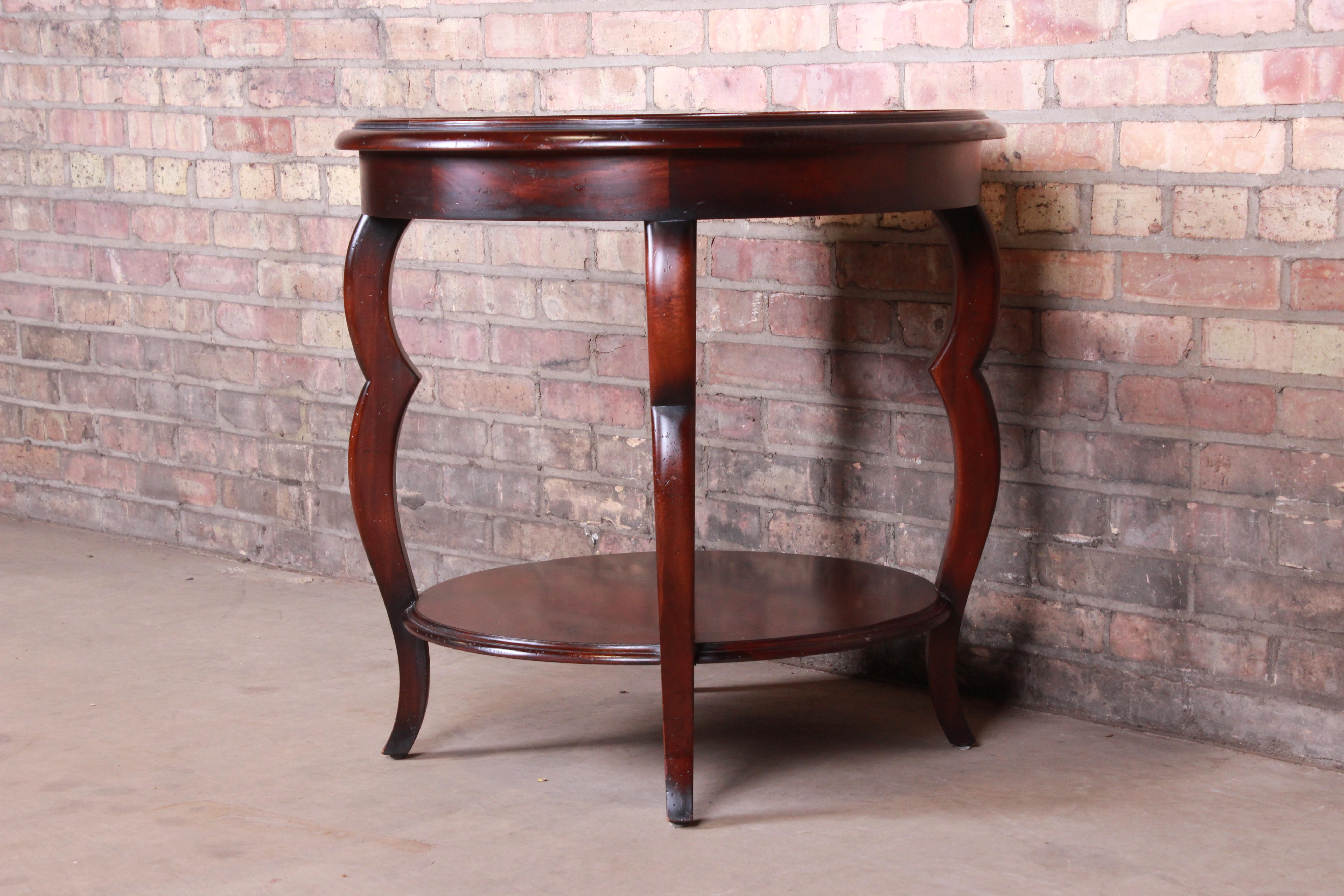 20th Century Baker Furniture Milling Road French Provincial Mahogany Tea Table