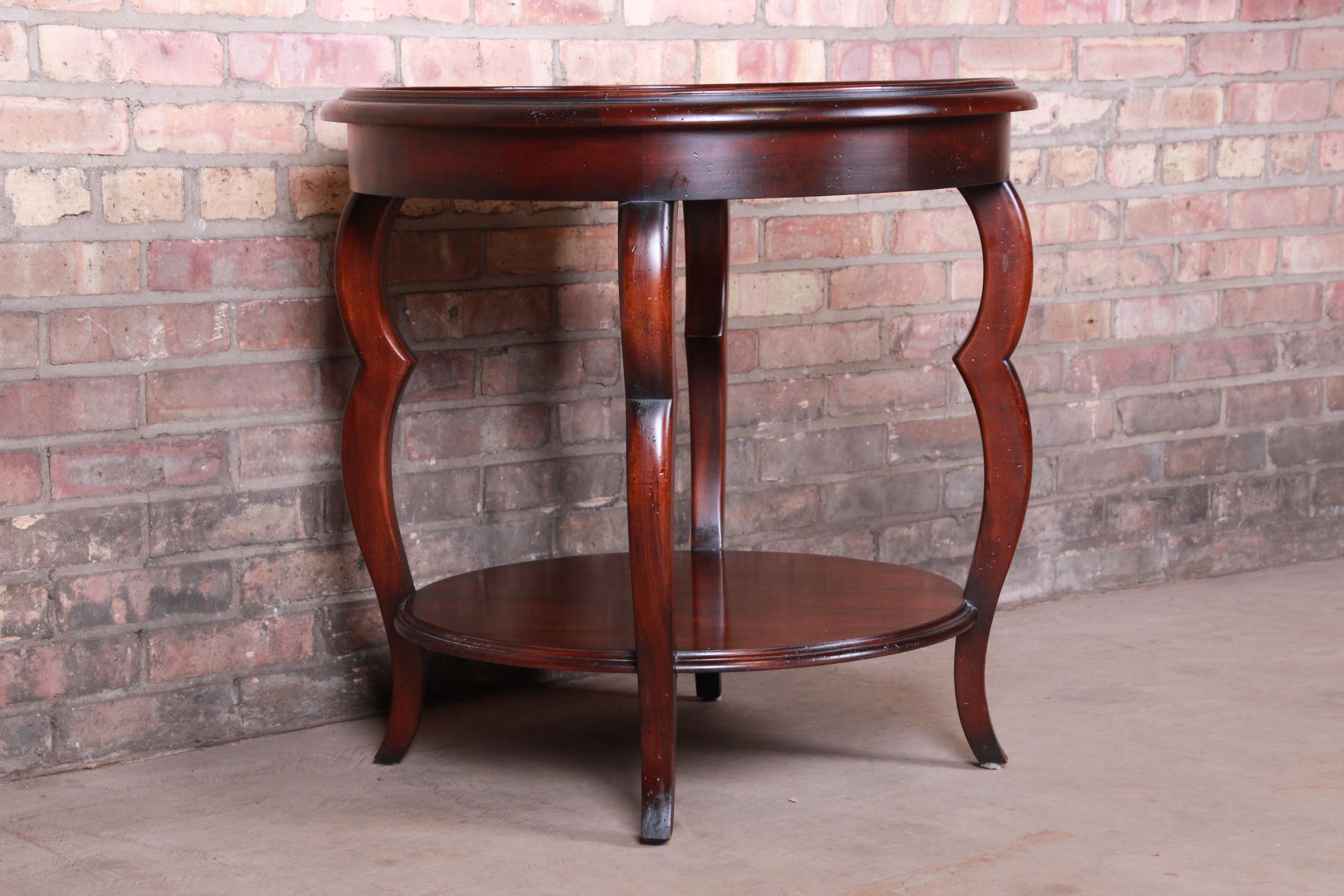 Baker Furniture Milling Road French Provincial Mahogany Tea Table 1