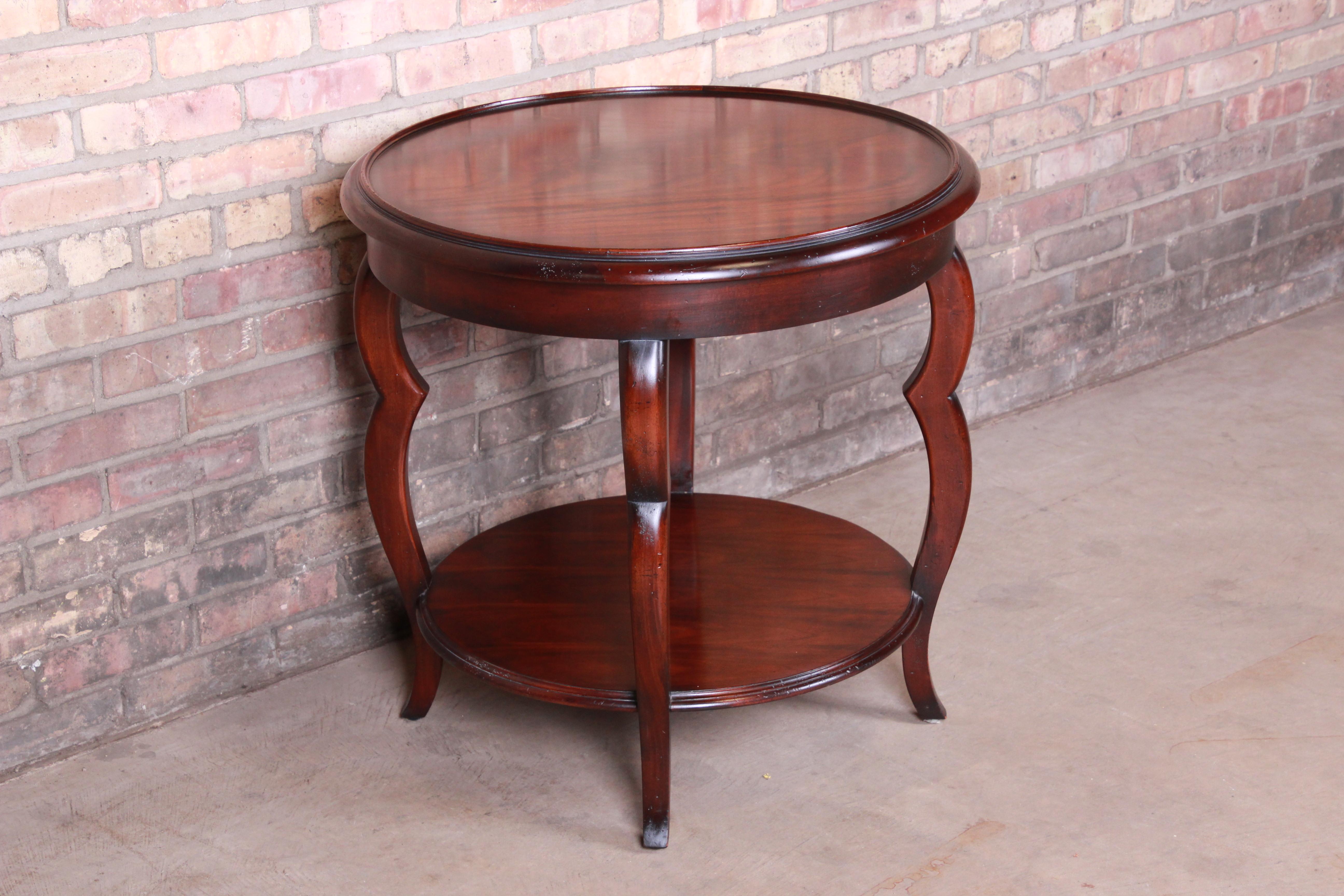 Baker Furniture Milling Road French Provincial Mahogany Tea Table 2