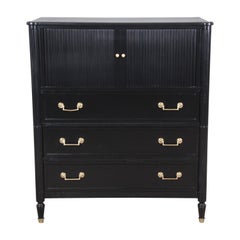 Baker Furniture Milling Road French Regency Ebonized Gentleman's Chest, Restored