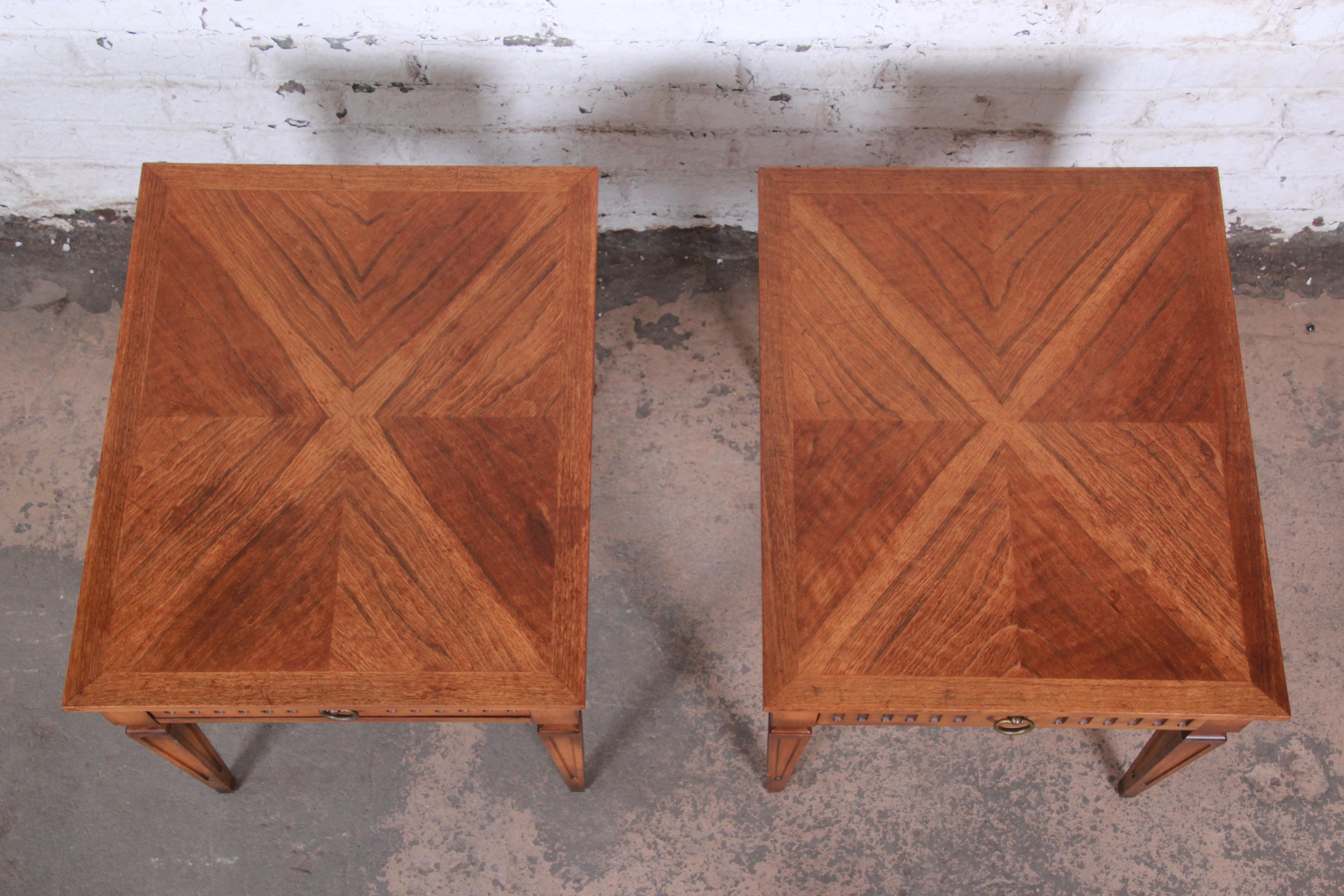 Baker Furniture Milling Road French Regency End Tables, Pair at 1stDibs