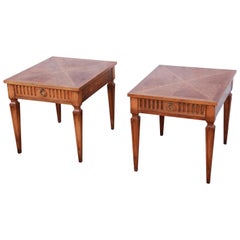 Baker Furniture Milling Road French Regency End Tables, Pair