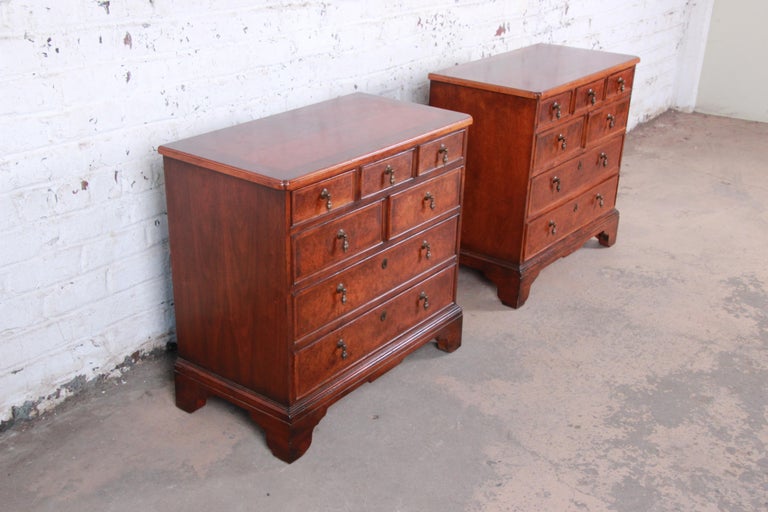 Baker Furniture Milling Road Burled Walnut SevenDrawer