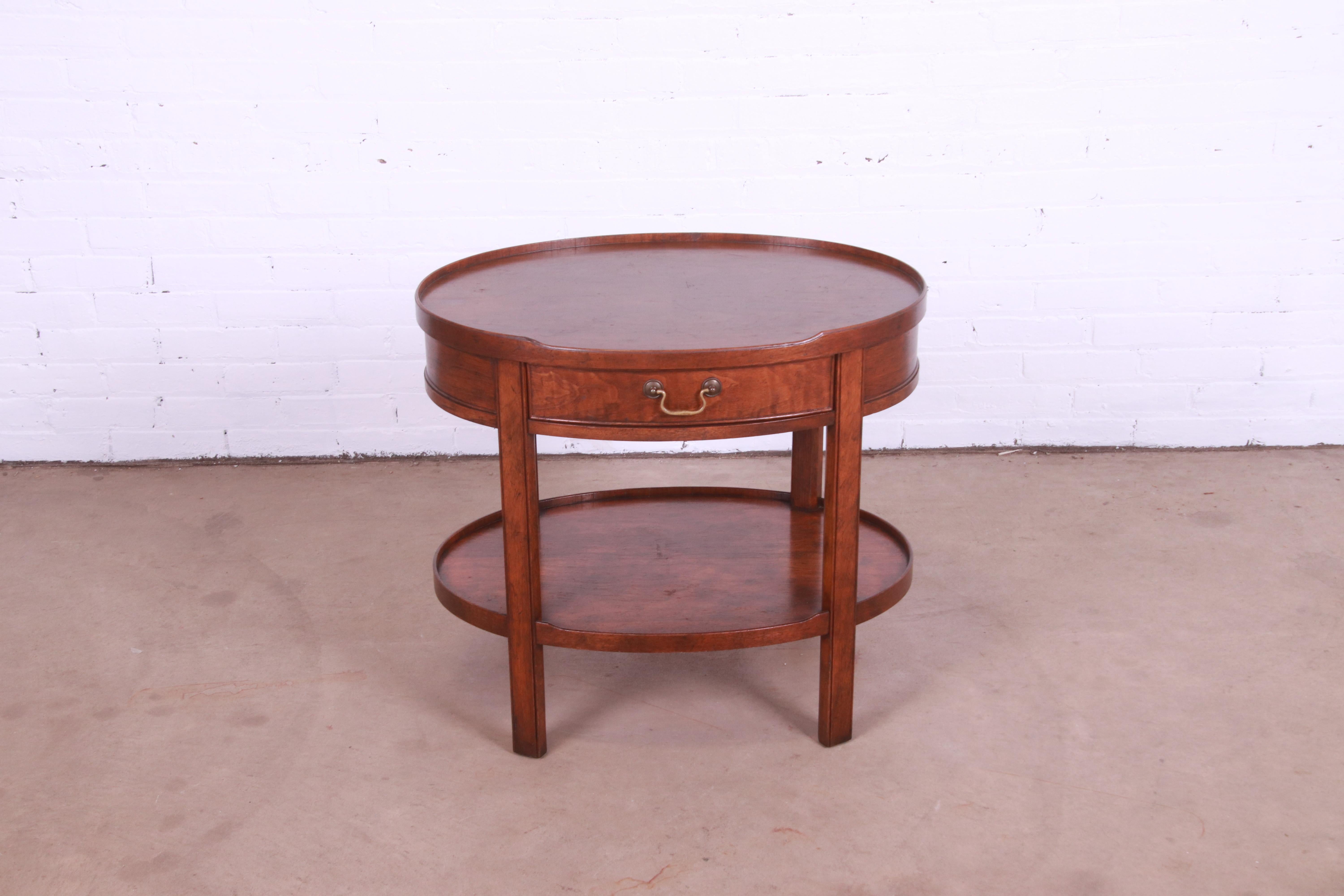 A gorgeous Georgian style two-tier tea table or occasional side table

By Baker Furniture, 