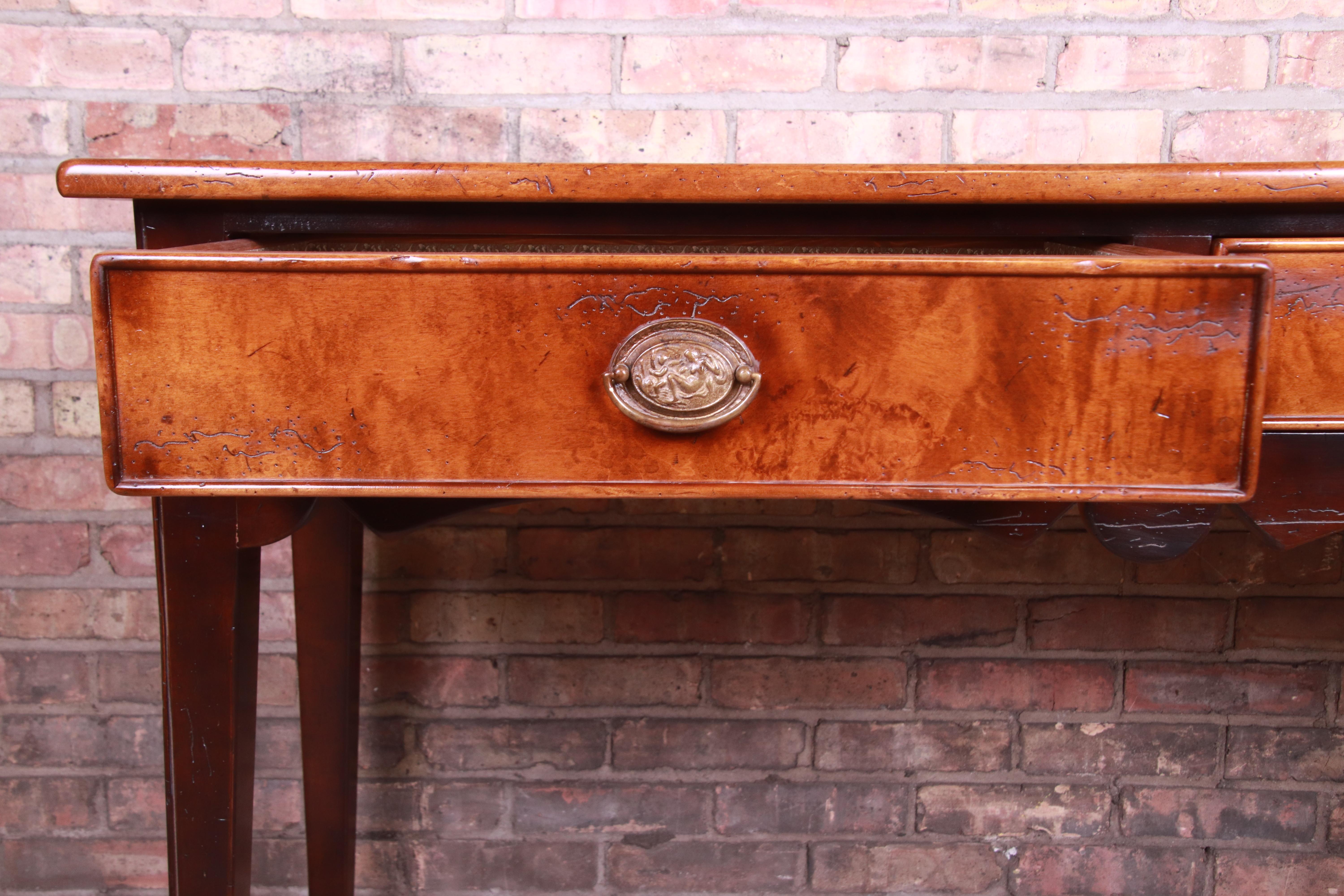 Baker Furniture Milling Road Italian Maple Console or Sofa Table 1