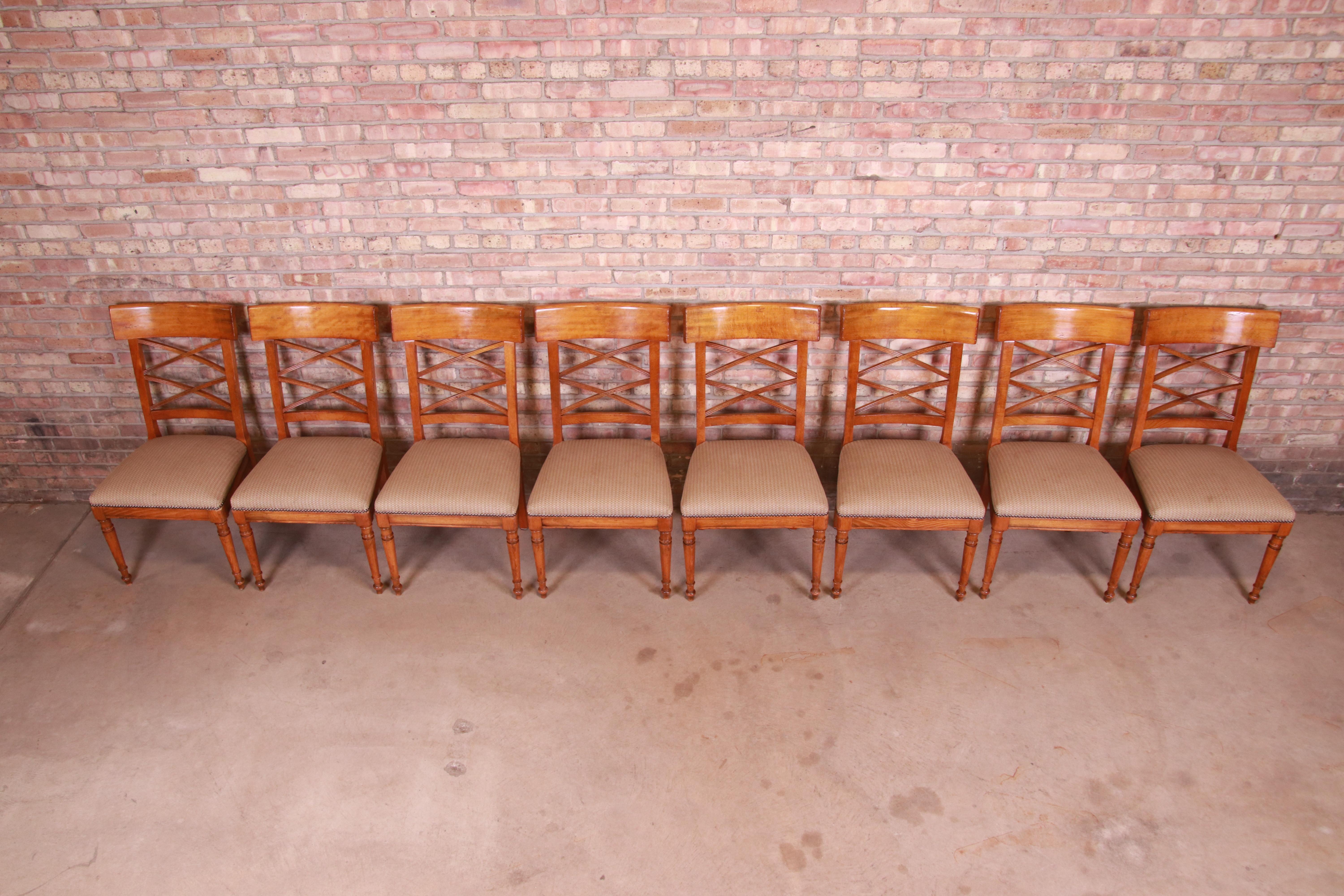 20th Century Baker Furniture Milling Road Italian Provincial Dining Chairs, Set of Eight