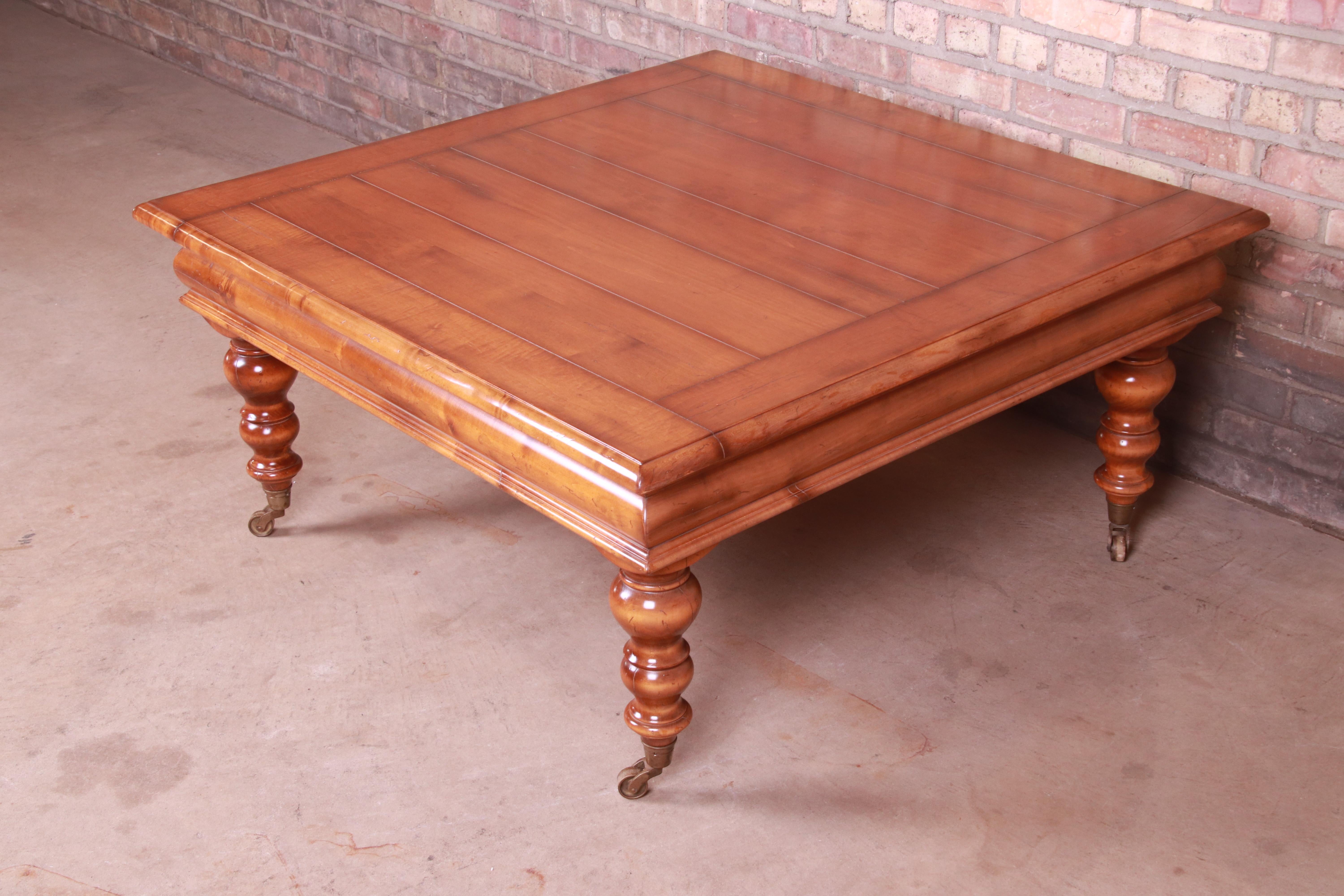 Baker Furniture Milling Road Italian Provincial Maple Coffee Table 1