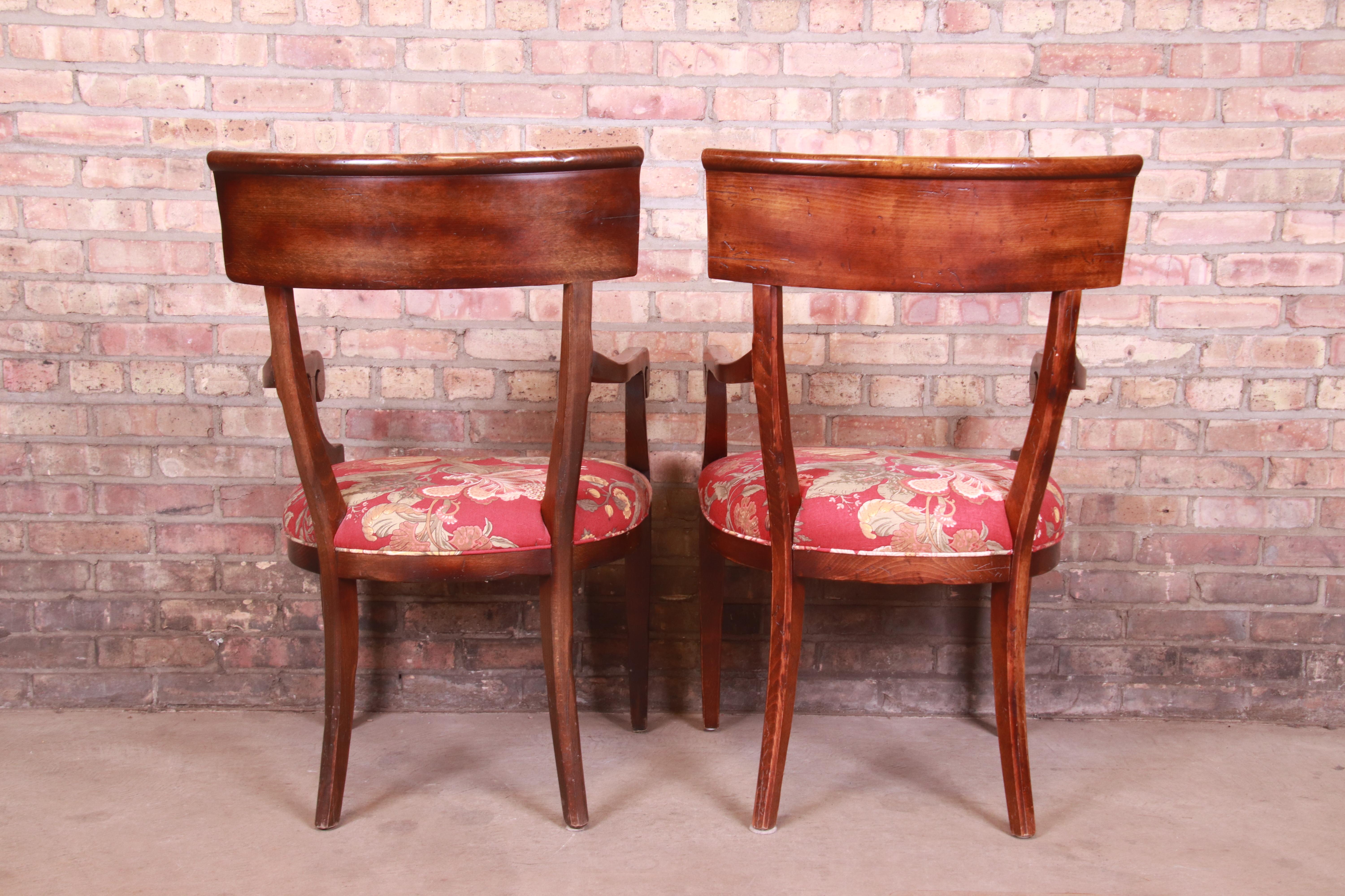 Baker Furniture Milling Road Italian Regency Armchairs, Pair 4