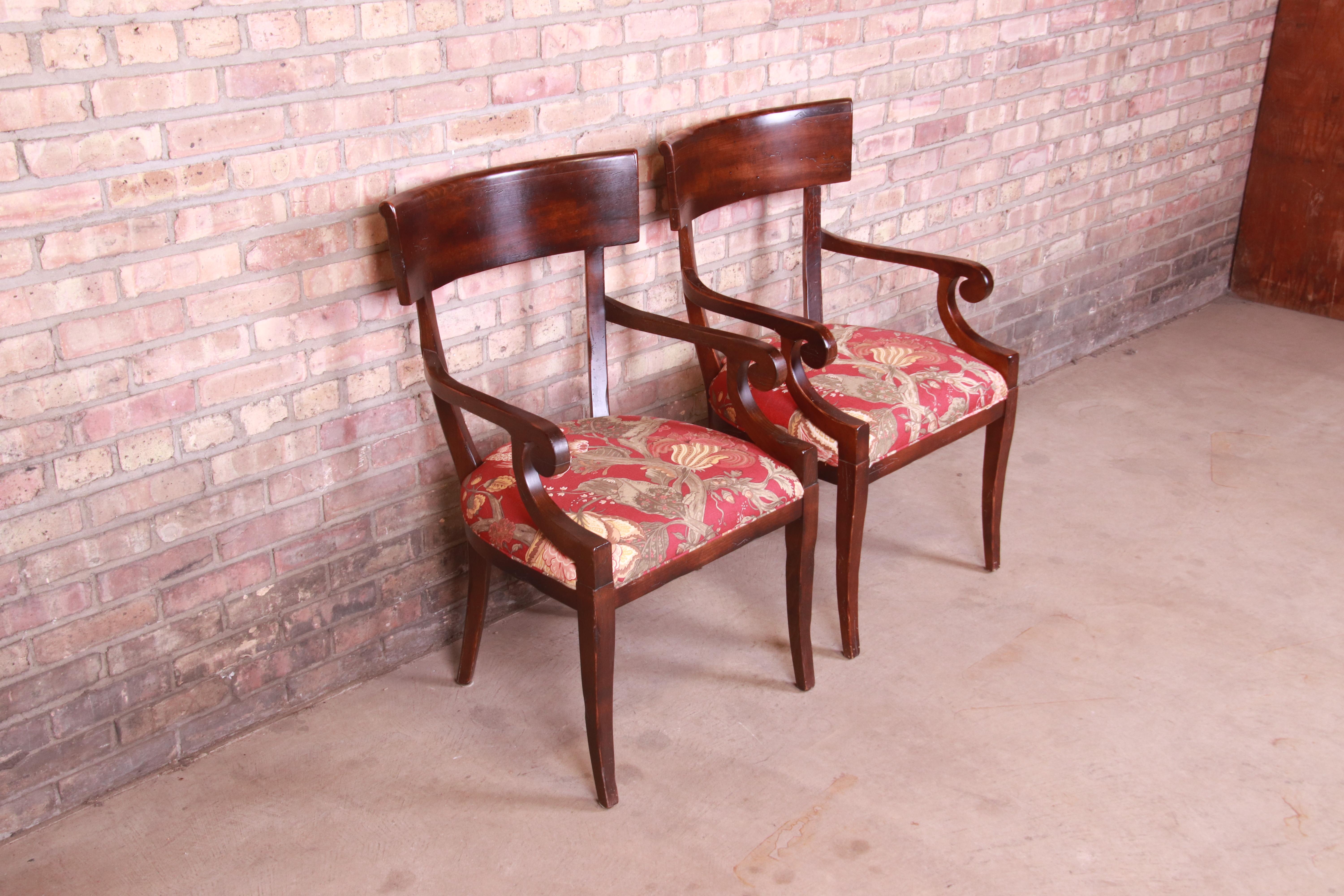 Baker Furniture Milling Road Italian Regency Armchairs, Pair 2