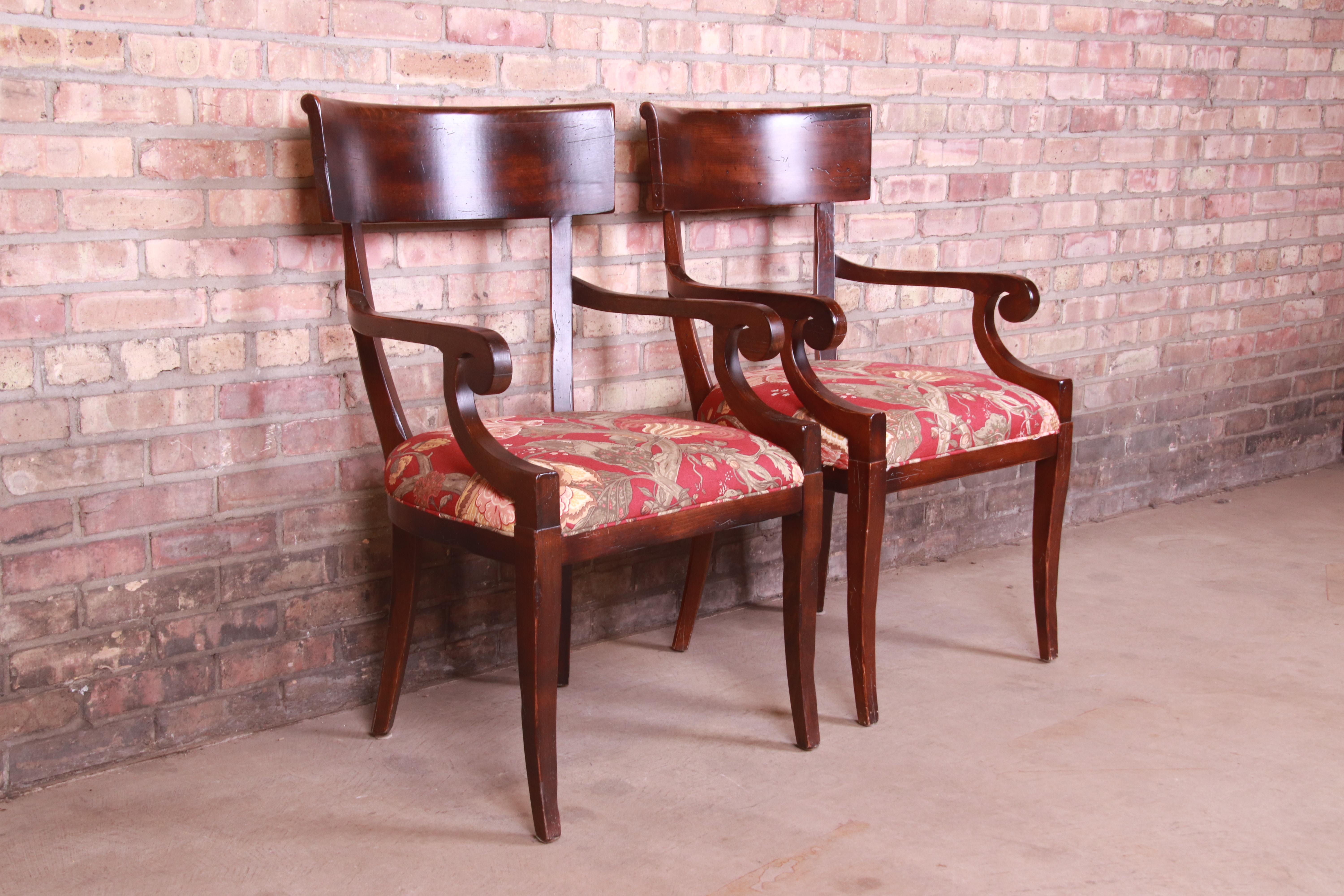 Baker Furniture Milling Road Italian Regency Armchairs, Pair 3