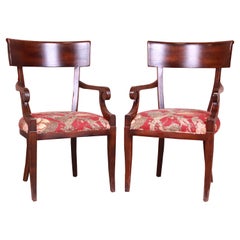 Baker Furniture Milling Road Italian Regency Armchairs, Pair