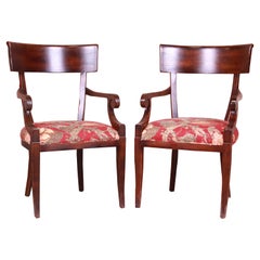 Baker Furniture Milling Road Italian Regency Armchairs, Pair