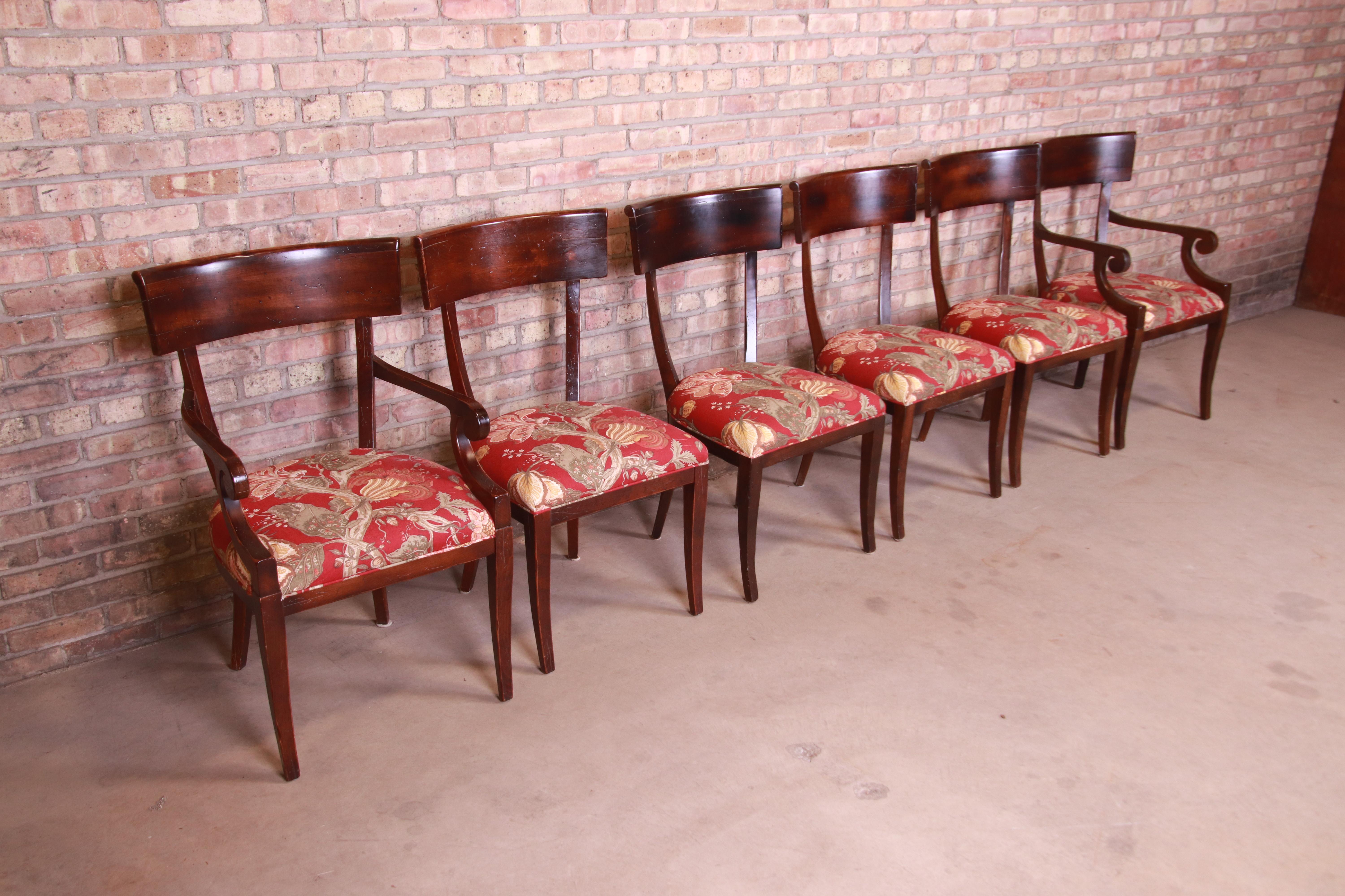 Baker Furniture Milling Road Italian Regency Dining Chairs, Set of Six In Good Condition In South Bend, IN
