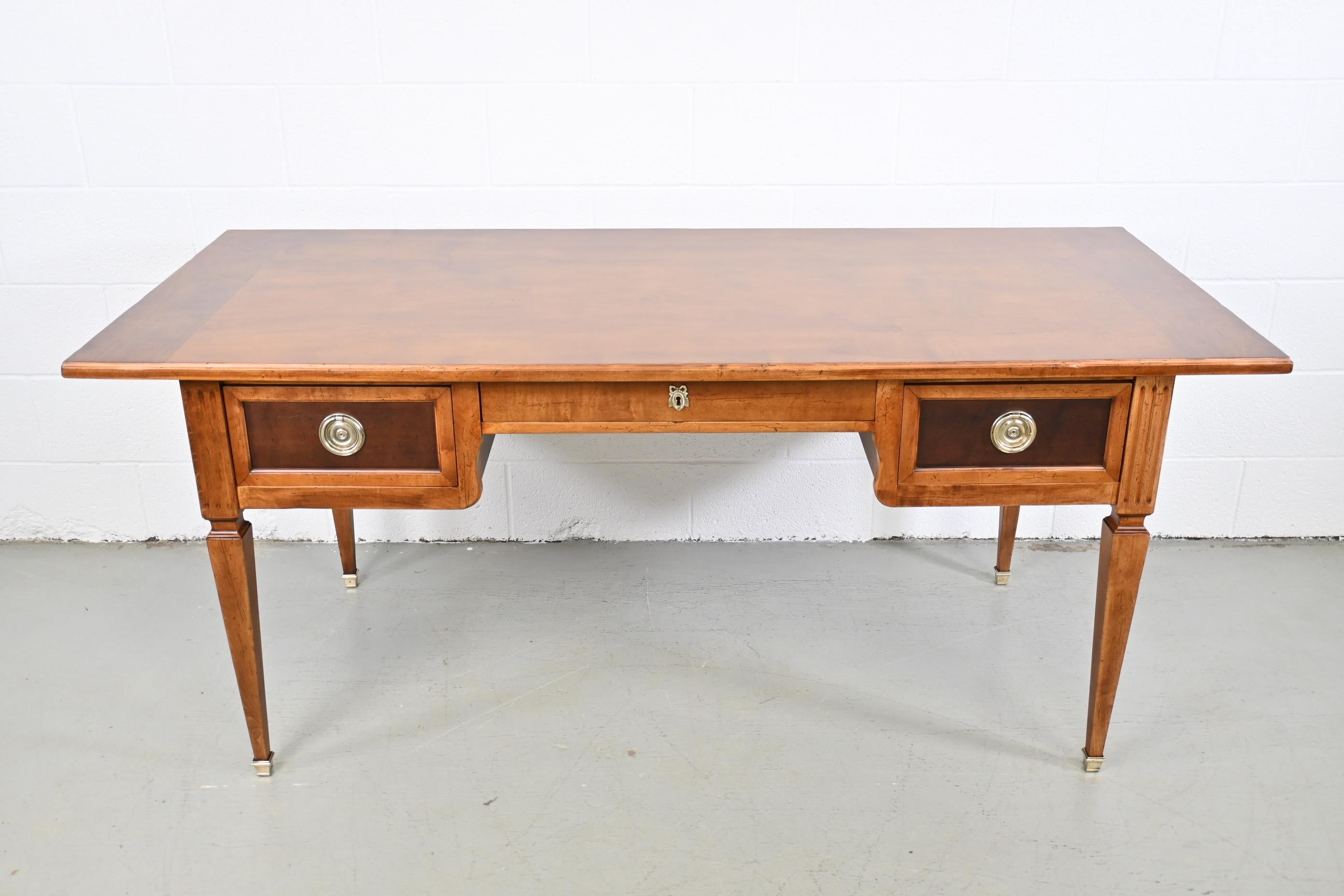Neoclassical Baker Furniture Milling Road Maple Writing Desk