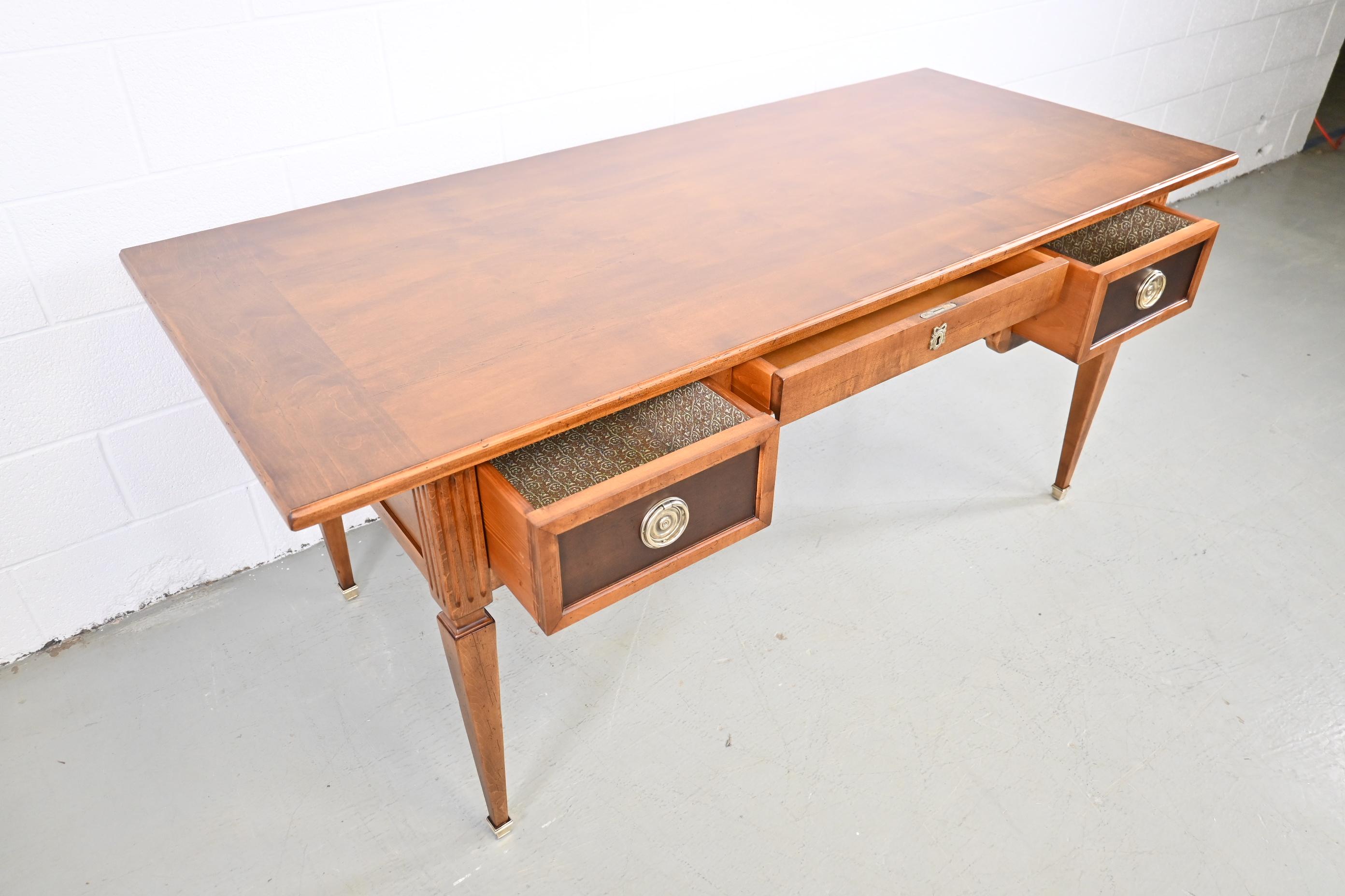 Late 20th Century Baker Furniture Milling Road Maple Writing Desk