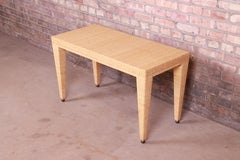 Baker Furniture Milling Road Organic Modern Woven Rattan Coffee Table