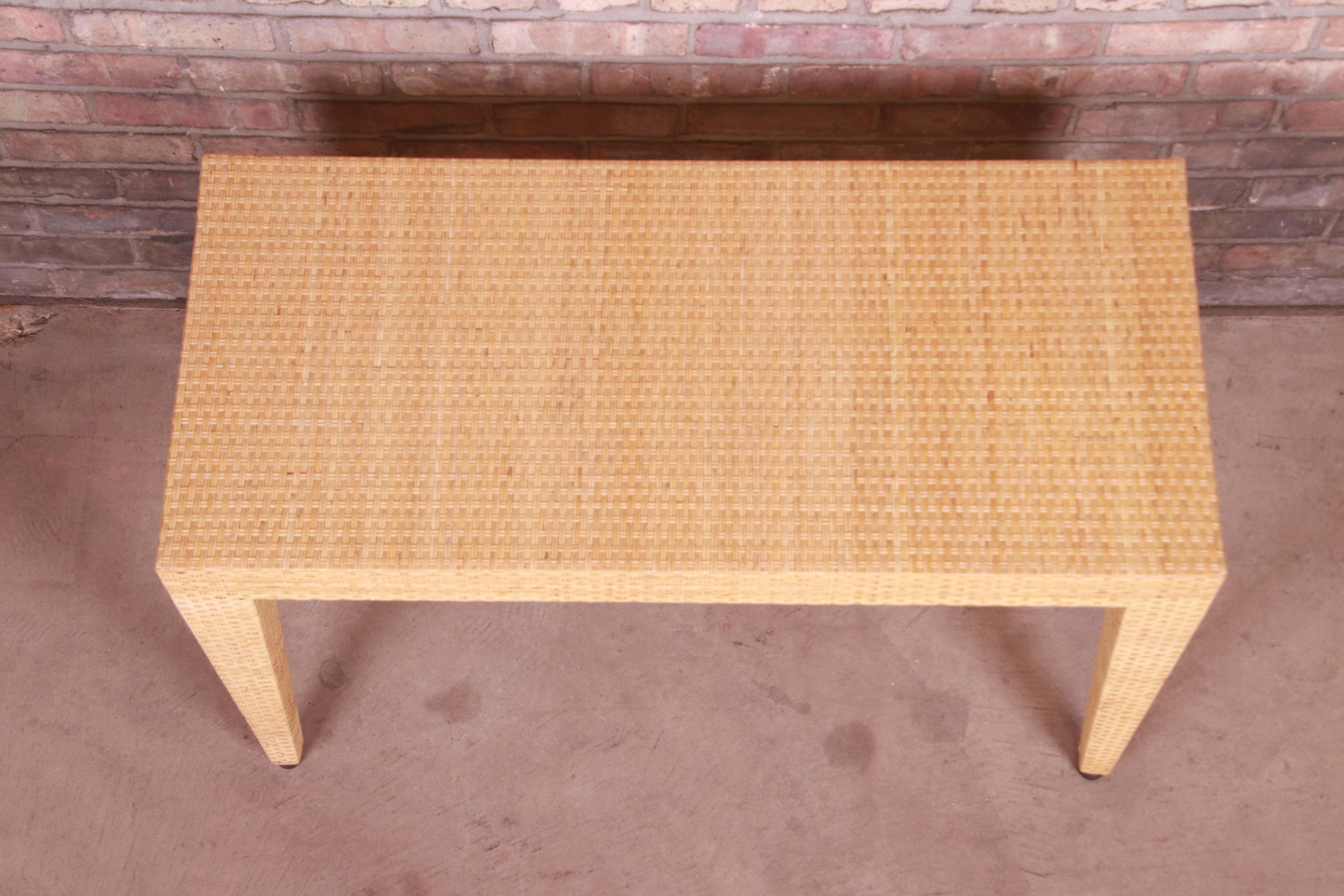 Baker Furniture Milling Road Organic Modern Woven Rattan Coffee Table 3