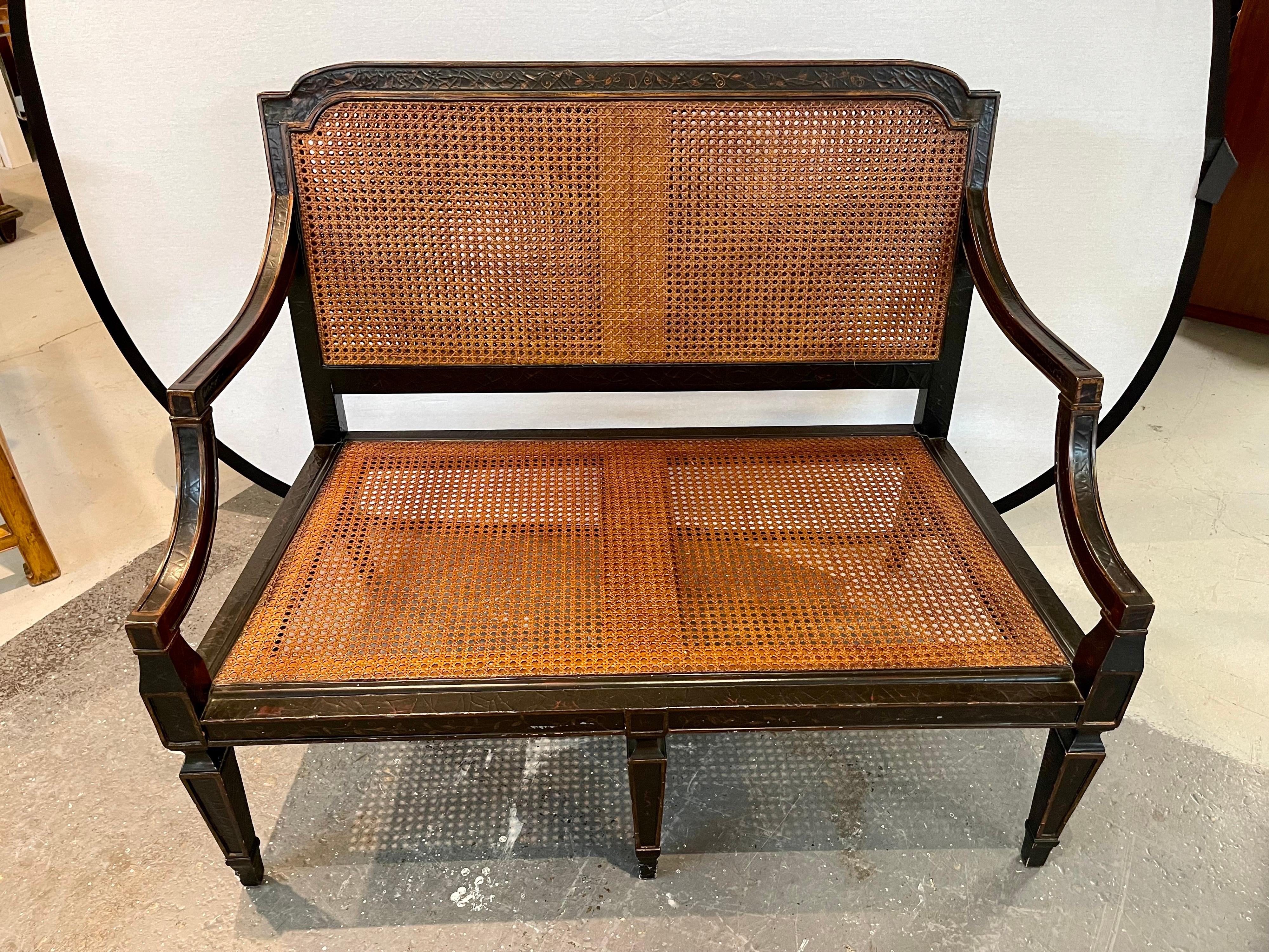 Baker Furniture Milling Road Settee In Good Condition In West Hartford, CT