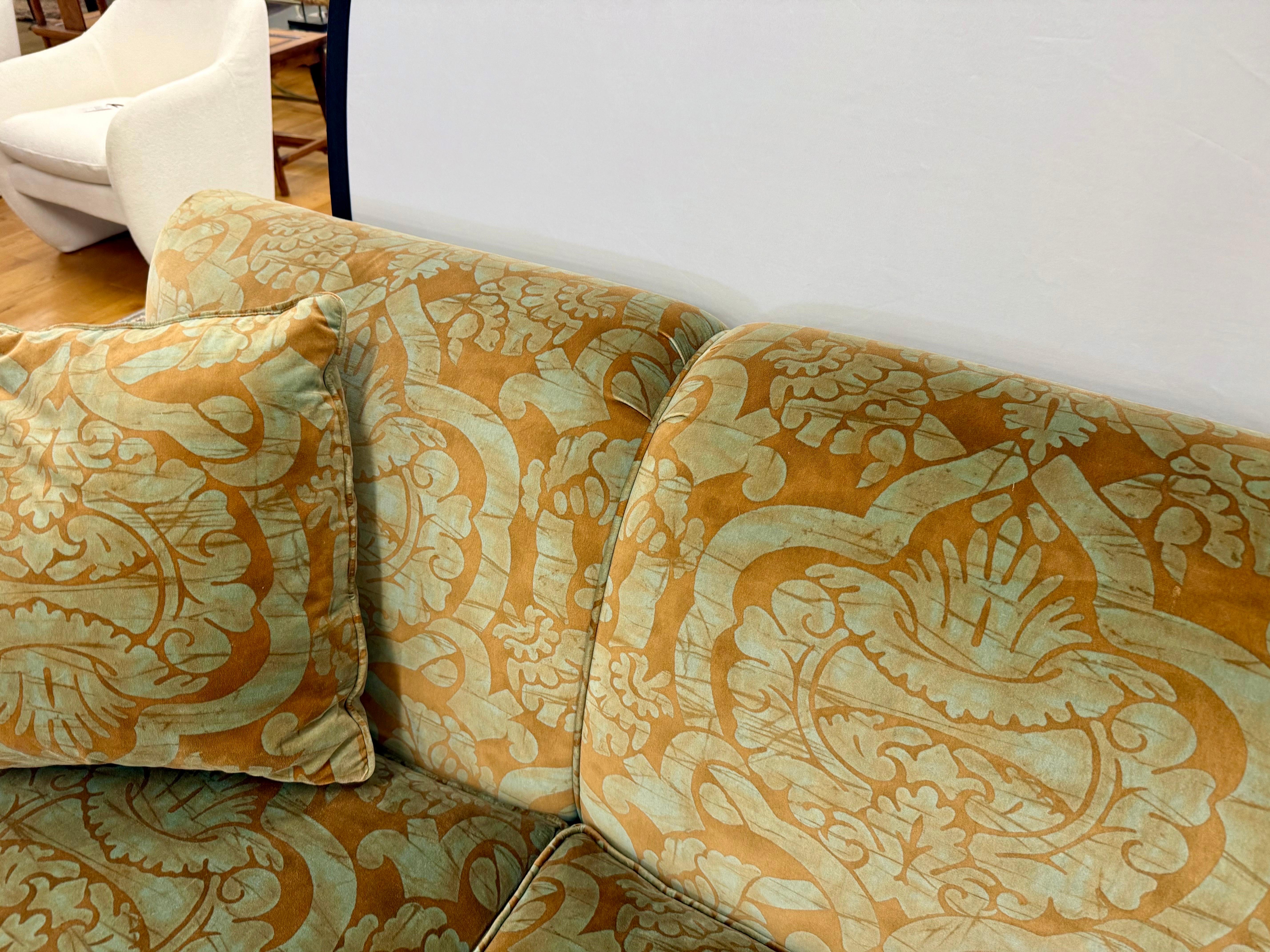 Baker Furniture Milling Road Three Seater Sofa with Velvet Upholstery 4