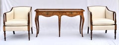 Baker Furniture Milling Road Tiger Oak & Burl French Country Console Table