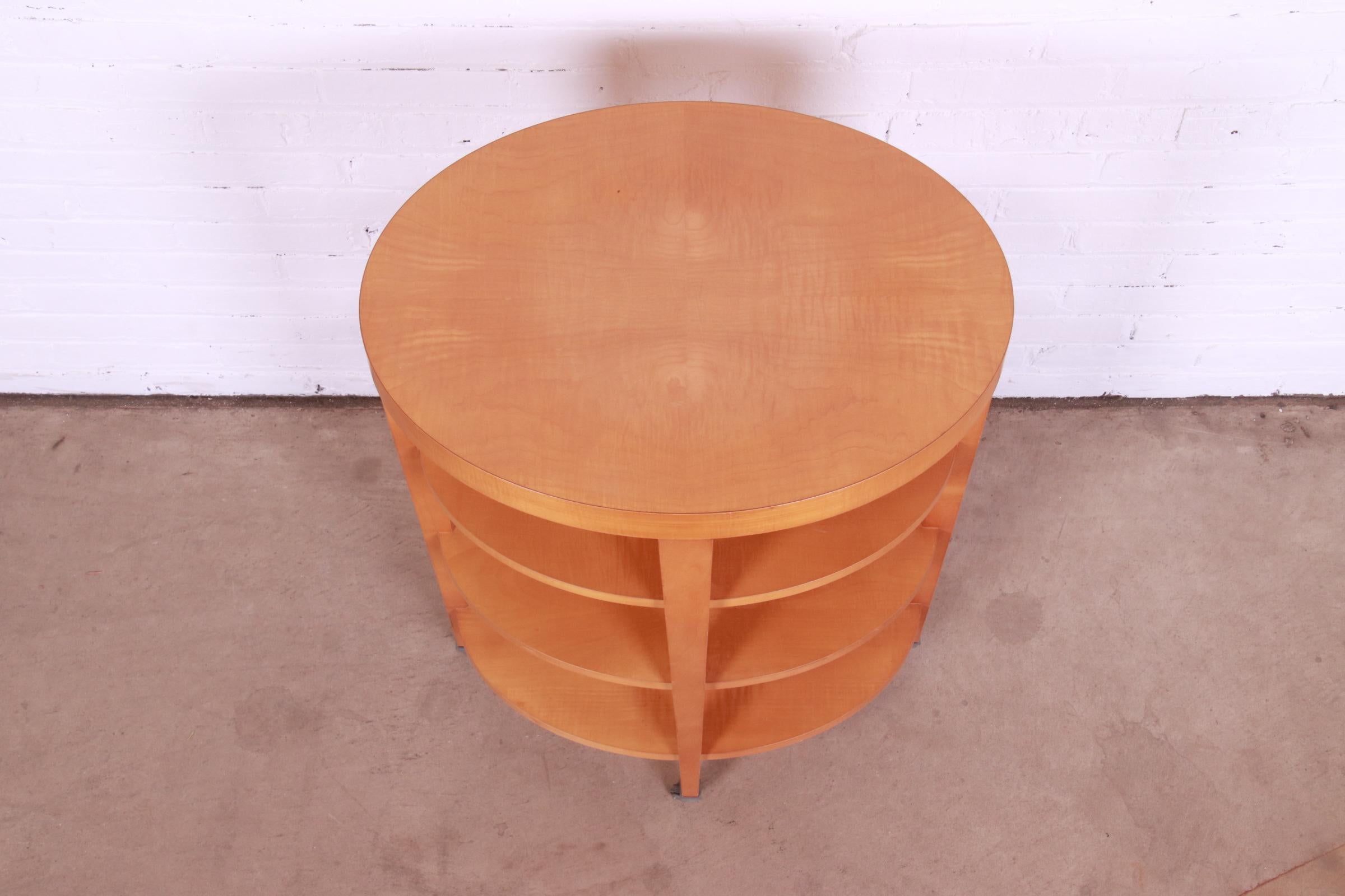 Table à thé ou table d'appoint Art déco moderne à quatre niveaux en érable de Baker Furniture en vente 2