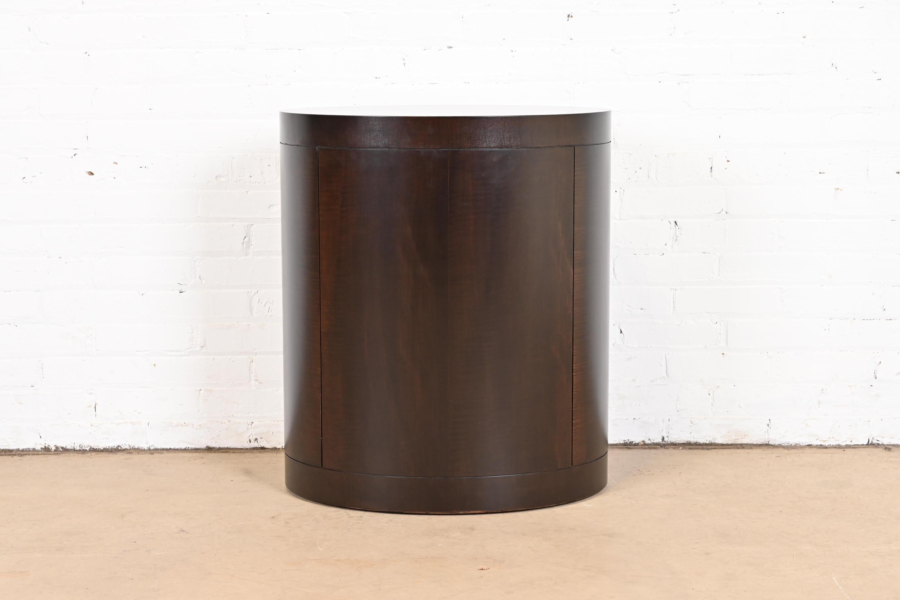 Baker Furniture Modern Art Deco Mahogany Bedside Table, Newly Refinished 10