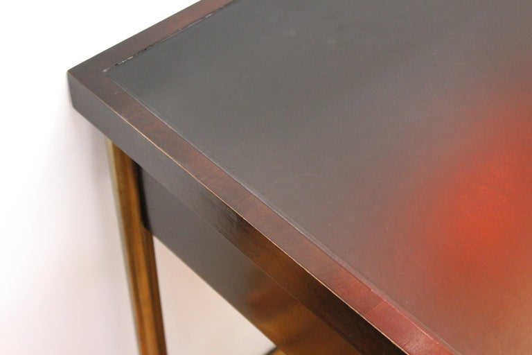 Baker Furniture Modern Desk with Leather Top at 1stDibs