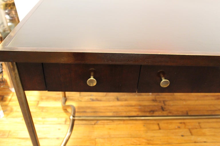 Baker Furniture Modern Desk with Leather Top at 1stDibs