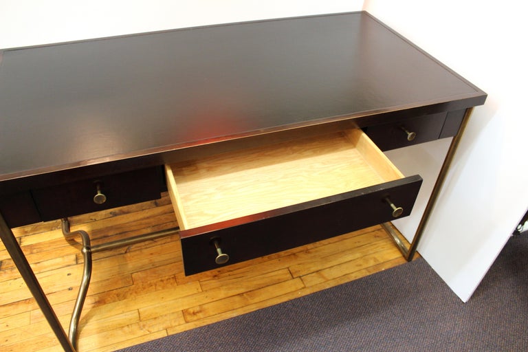 Baker Furniture Modern Desk with Leather Top at 1stDibs