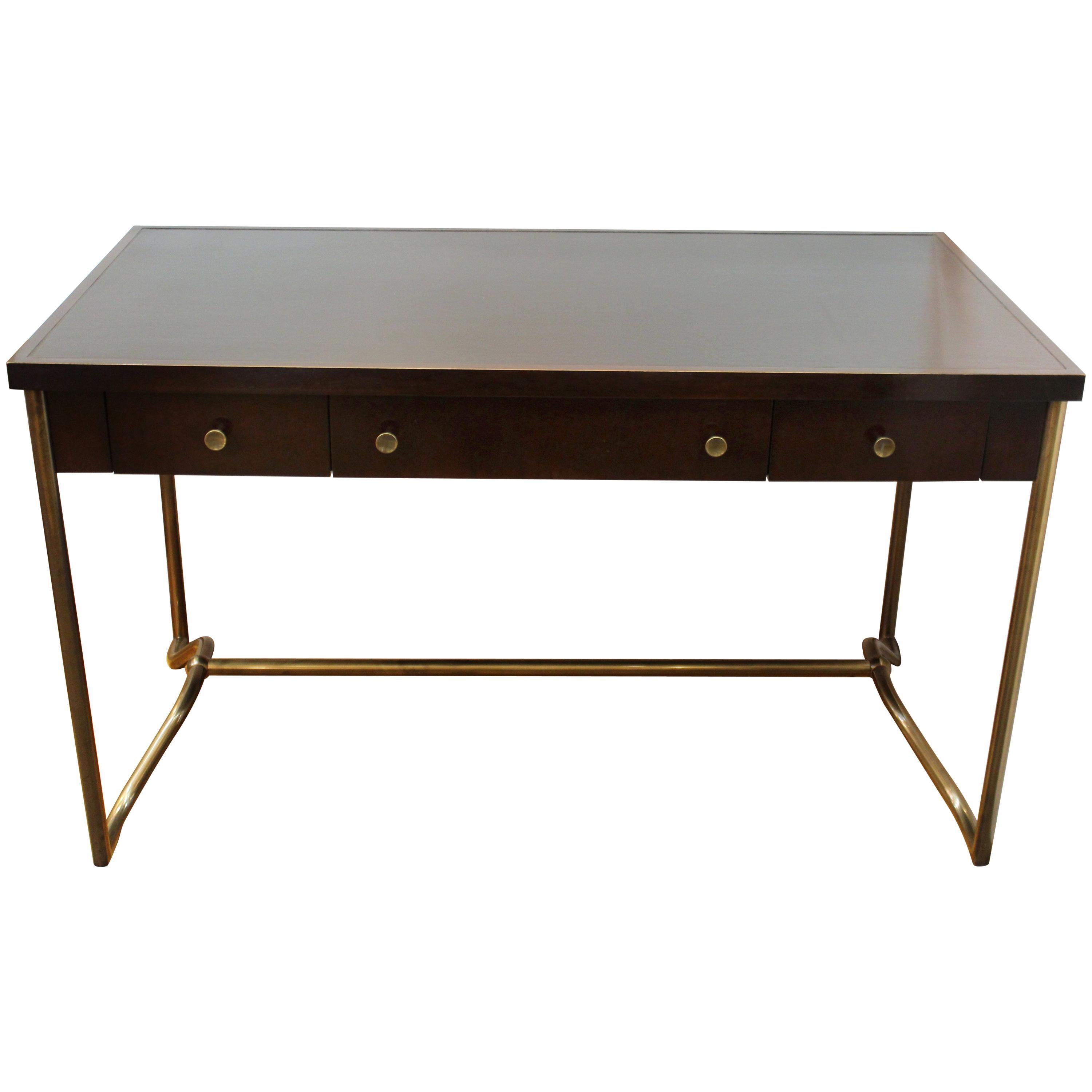 Baker Furniture Modern Desk with Leather Top