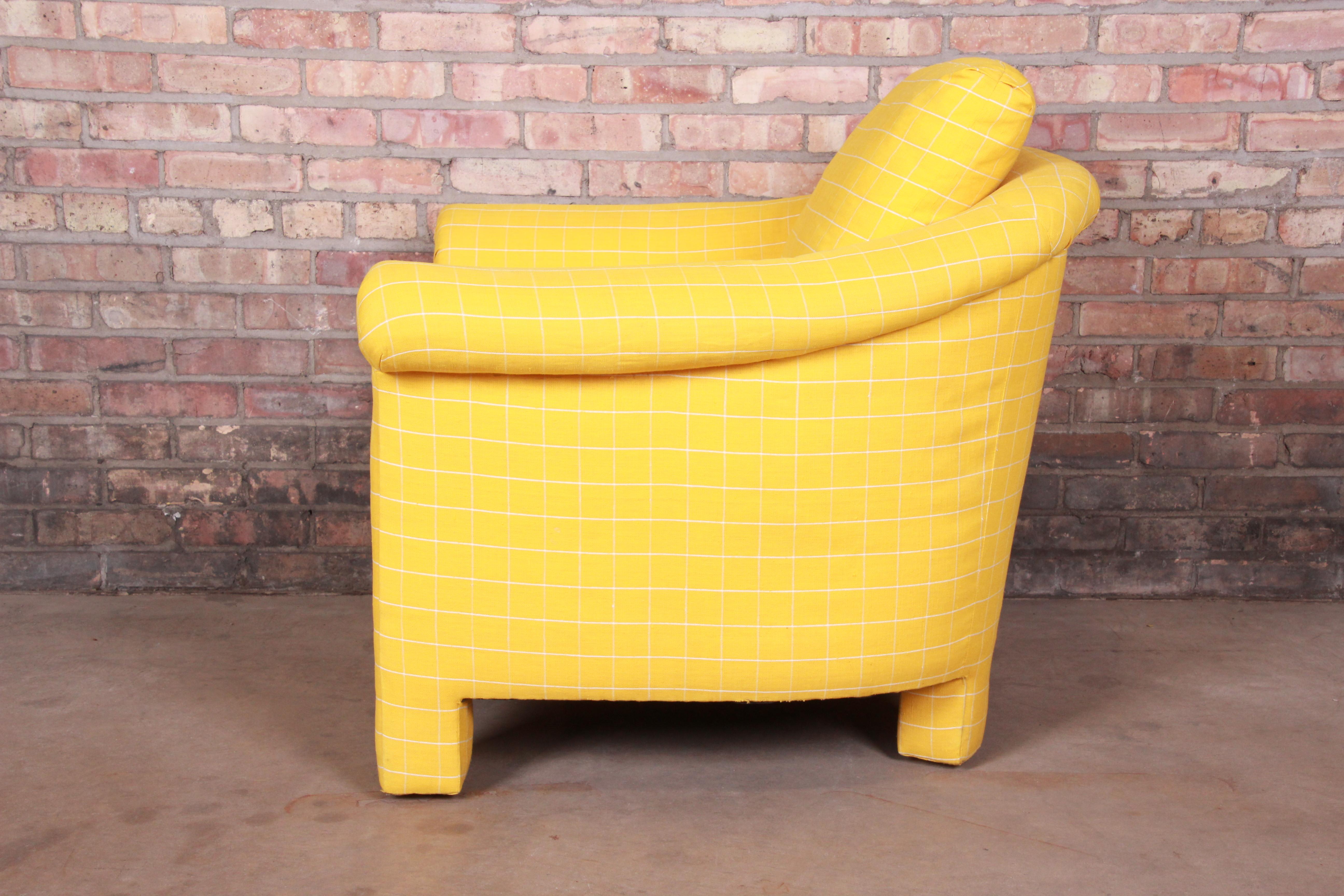 Baker Furniture Modern Down-Filled Barrel Back Lounge Chair 1