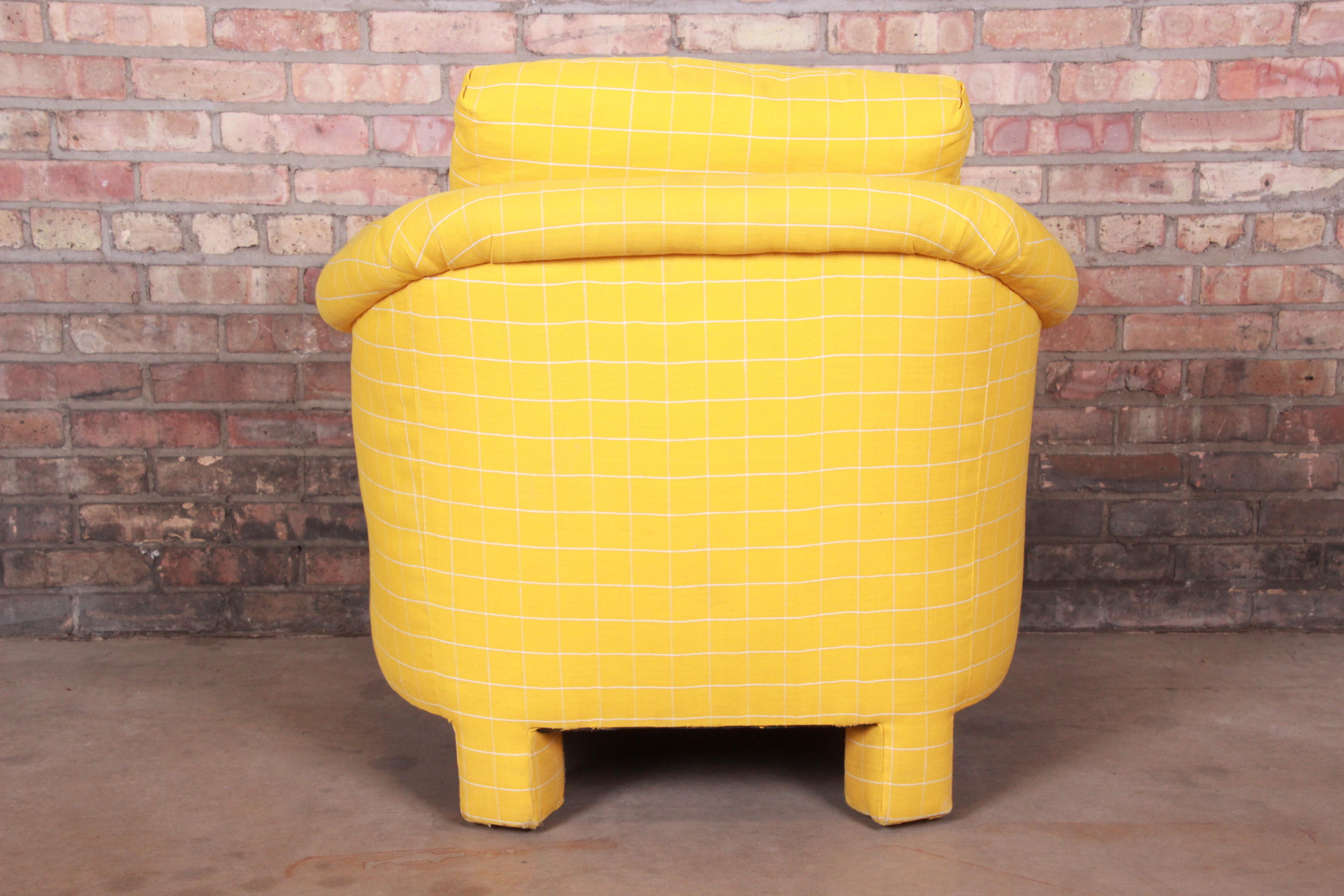 Baker Furniture Modern Down-Filled Barrel Back Lounge Chair 2