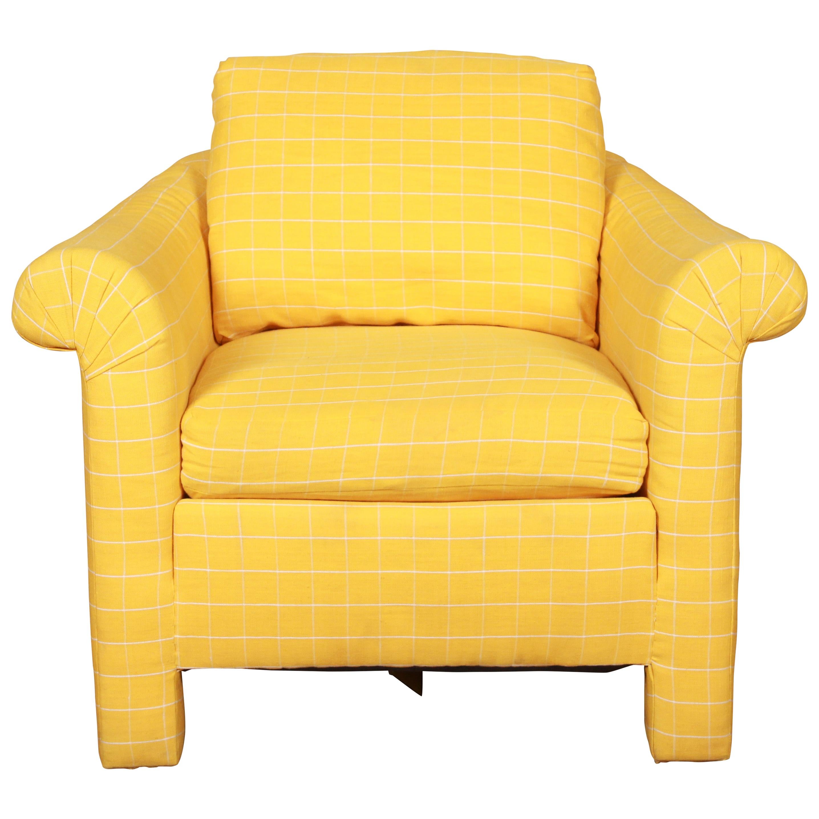Baker Furniture Modern Down-Filled Barrel Back Lounge Chair