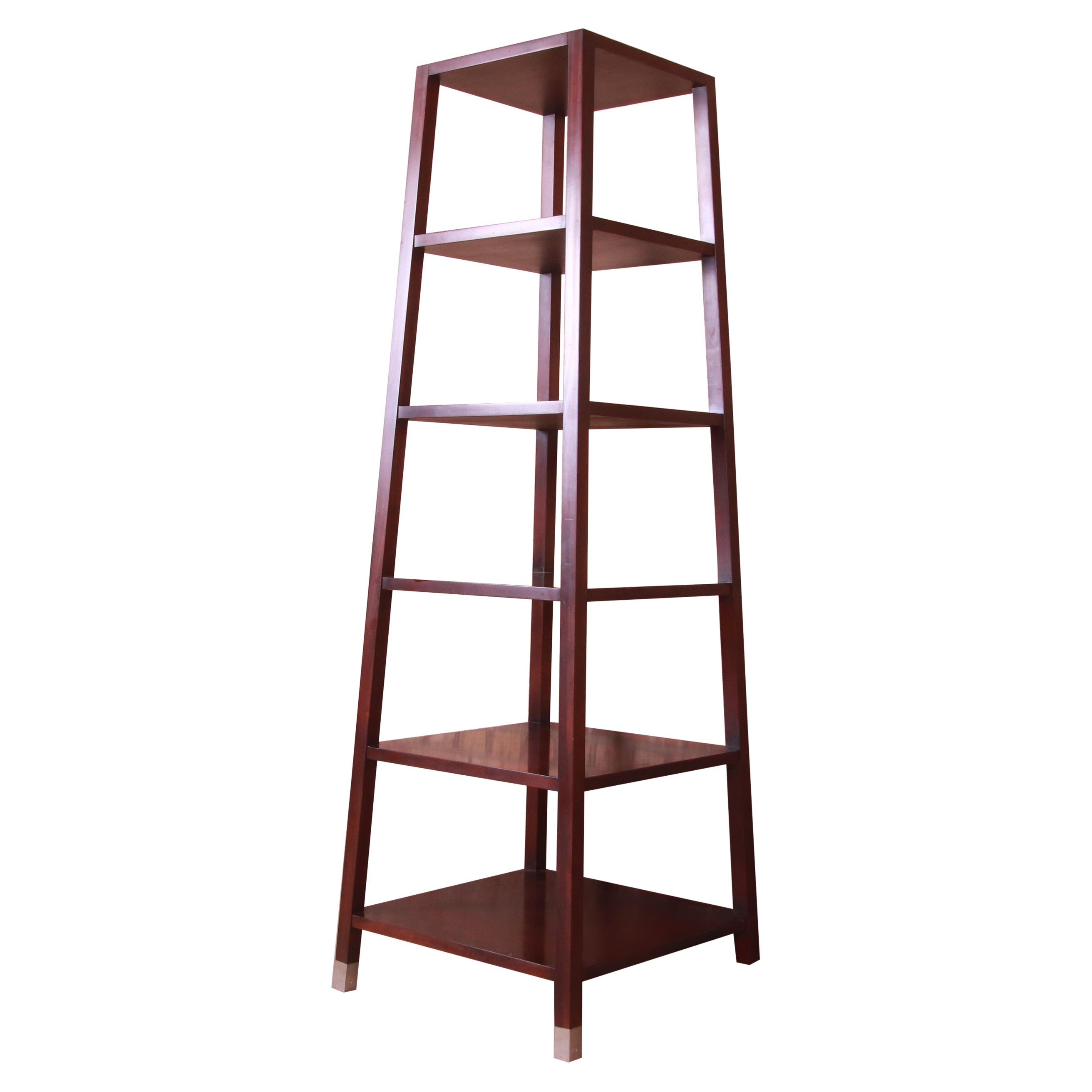 Baker Furniture Modern Mahogany Etagere